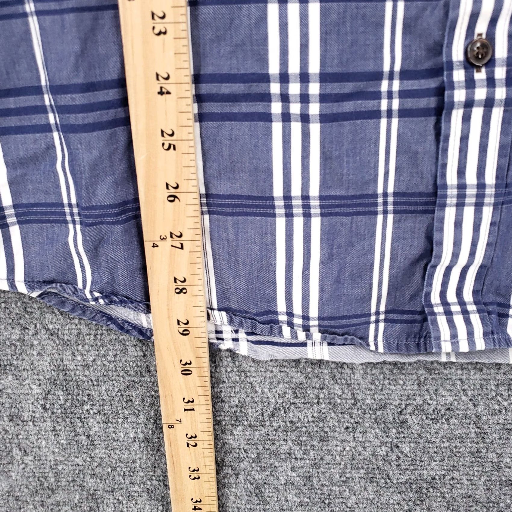 Tasso Elba Tasso Elba Button-Up Shirt Men XL 17-17.5 Blue Plaid Long Sleeve Pocket Collared Classic Designer Mens XL Blue Plaid Shirt Size US XL / EU 56 / 4 - 5 Thumbnail