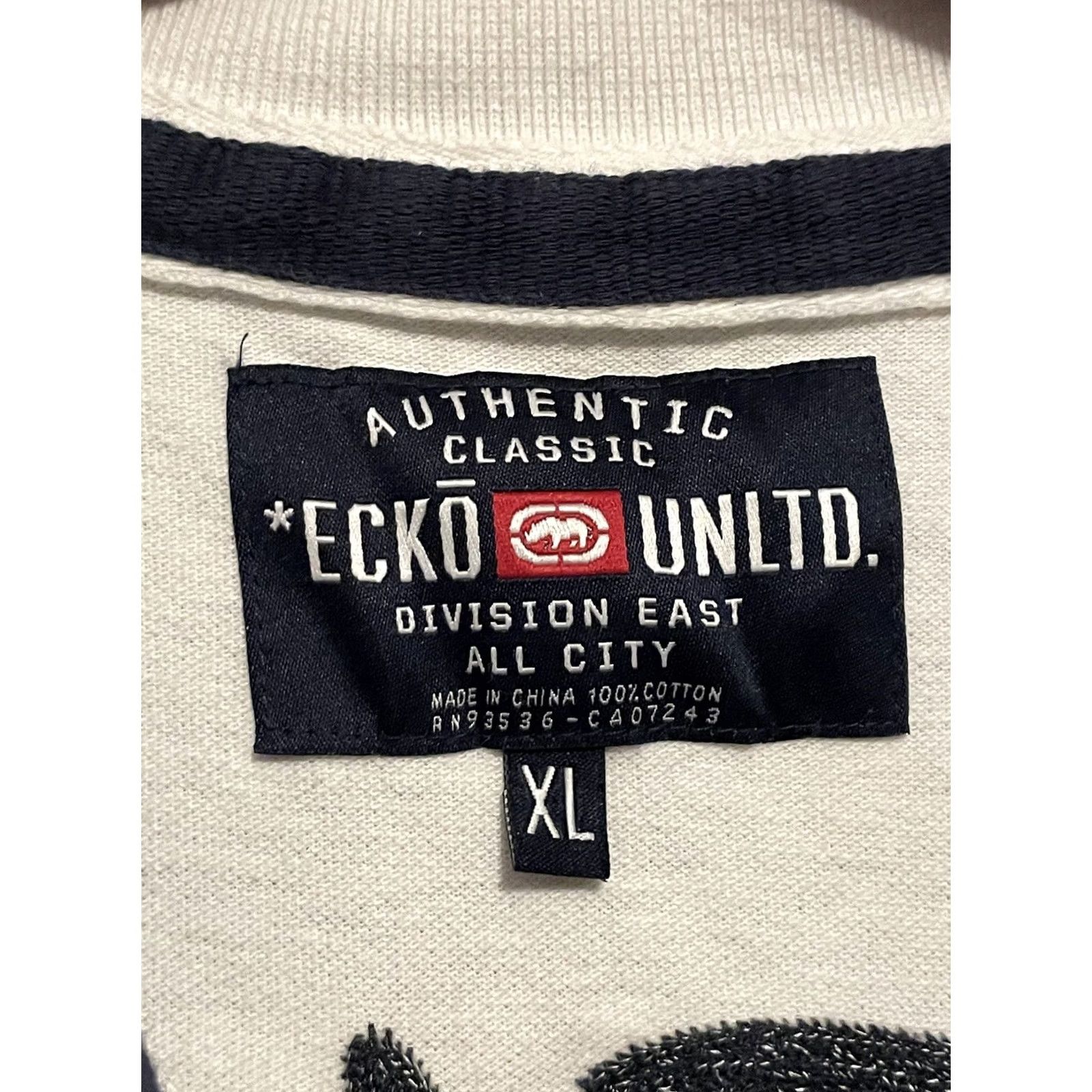 Ecko Unltd. VINTAGE Ecko Unltd Polo Shirt Mens XL White Embroidered Plaid Y2K Rugby Grunge 90s 00s Size US XL / EU 56 / 4 - 4 Thumbnail