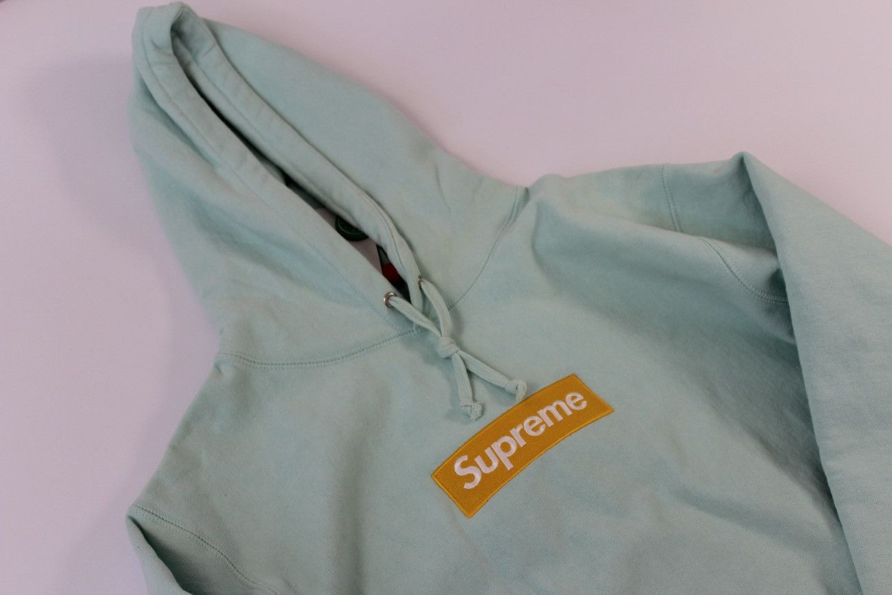 Supreme Supreme Box Logo Hooded Sweatshirt 'Ice Blue' Size US L / EU 52-54 / 3 - 13 Thumbnail