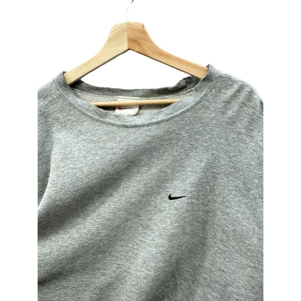 Nike × Vintage 1990's Nike Distressed Embroidered Swoosh Crewneck Size US L / EU 52-54 / 3 - 4 Thumbnail