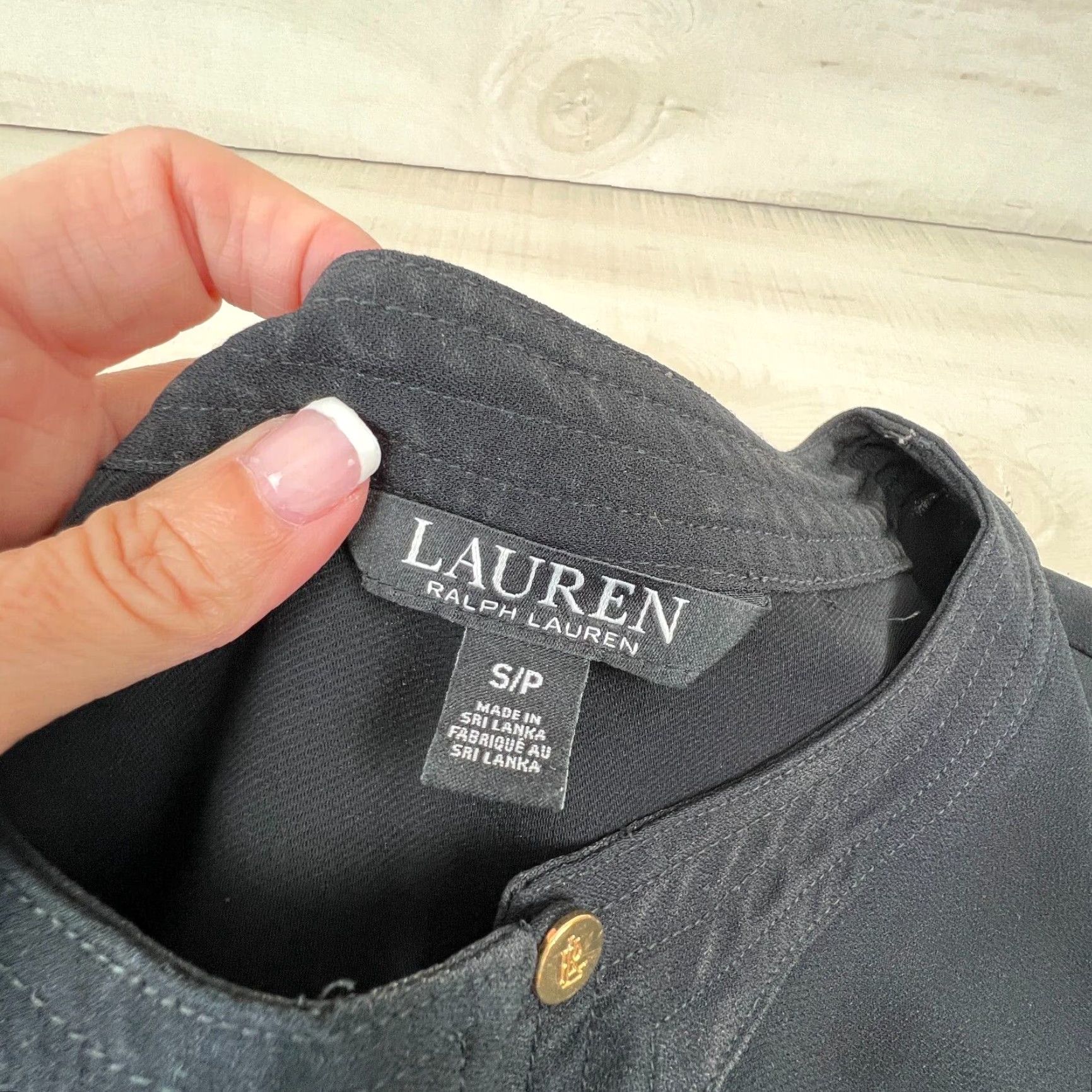 Ralph Lauren Lauren Ralph Lauren Women's Small Black Long Sleeve Tunic Blouse Top Size S / US 4 / IT 40 - 4 Thumbnail