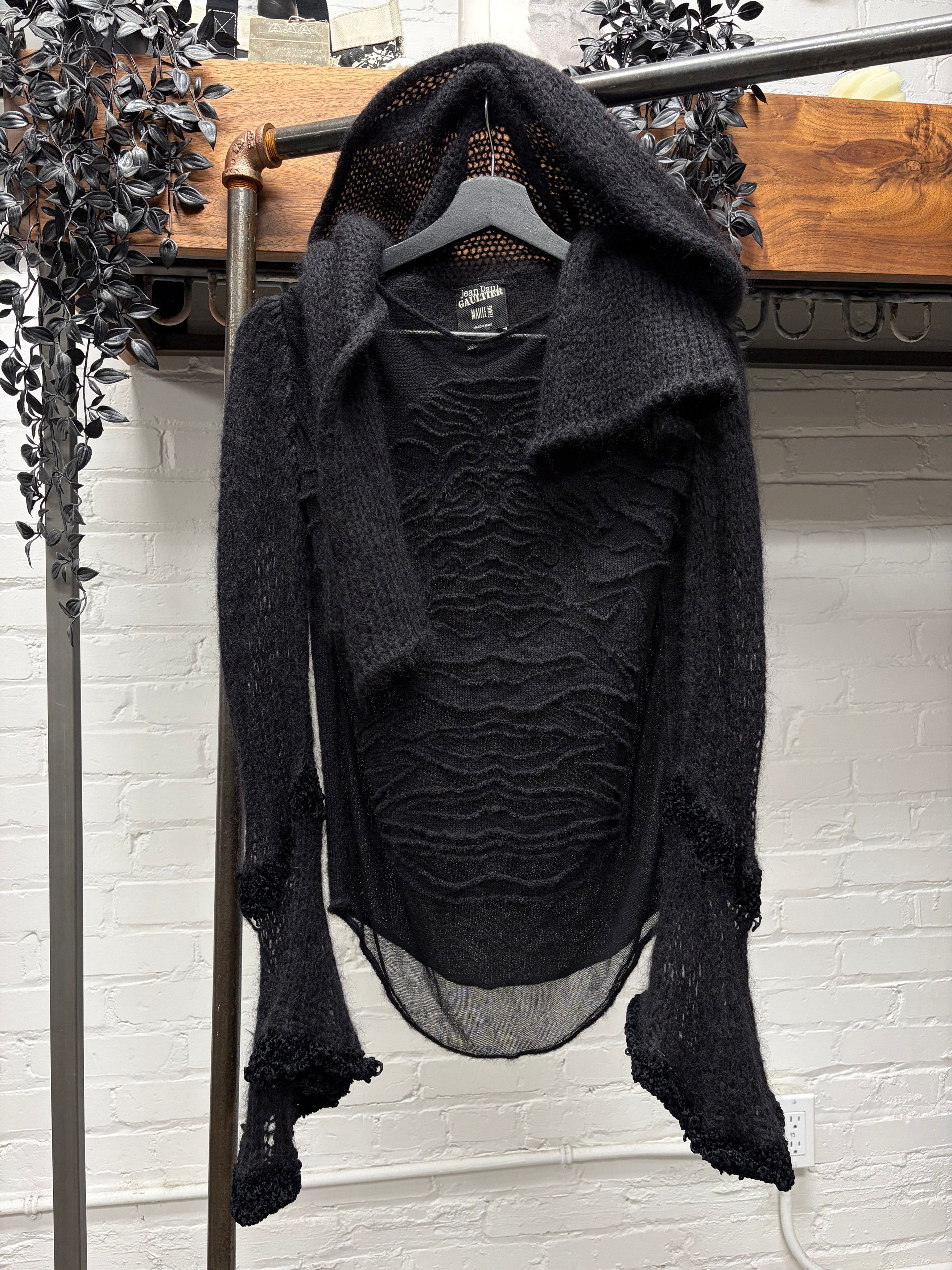 Other AW2007 Jean Paul Gaultier ‘Scarf Wrap’ Sheer/Mohair Blend Vampiric Knit Sweater Size XS / US 0-2 / IT 36-38 - 1 Thumbnail