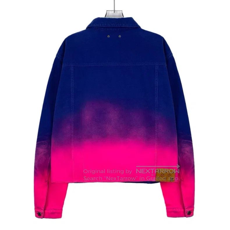 Louis Vuitton Louis Vuitton 22 Blue and Pink Gradient Cotton Lapel Singl Size US L / EU 52-54 / 3 - 2 Thumbnail