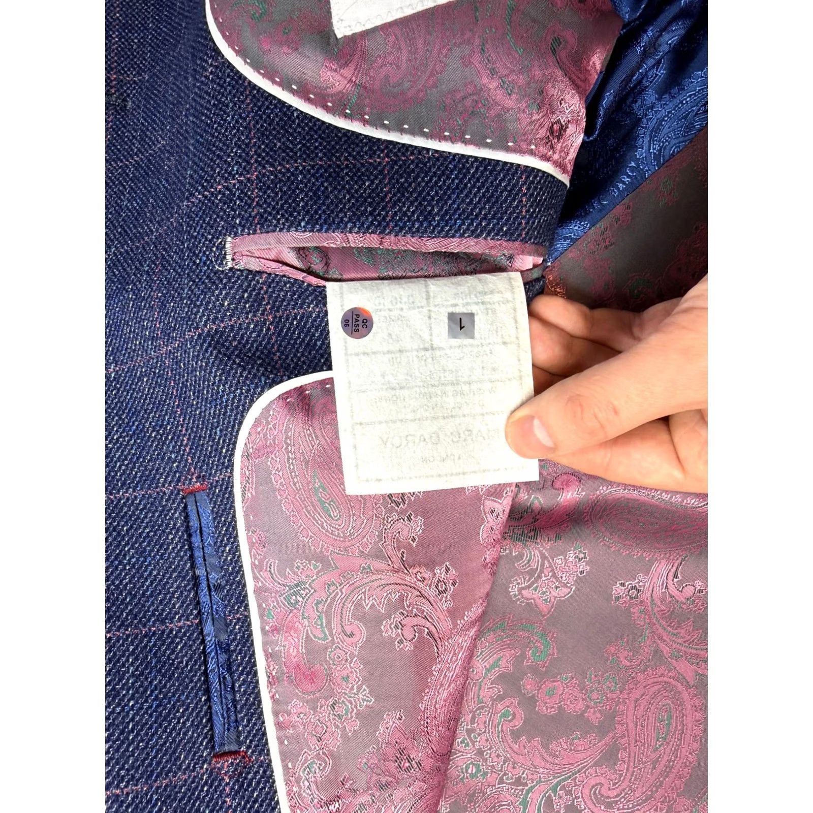 Vintage Marc Darcy London Blazer Vest 2 Piece Blue Indigo 46 Mens Suit Set Blazer Vest 2 Piece Blue Indigo 46 Size 46R - 6 Thumbnail