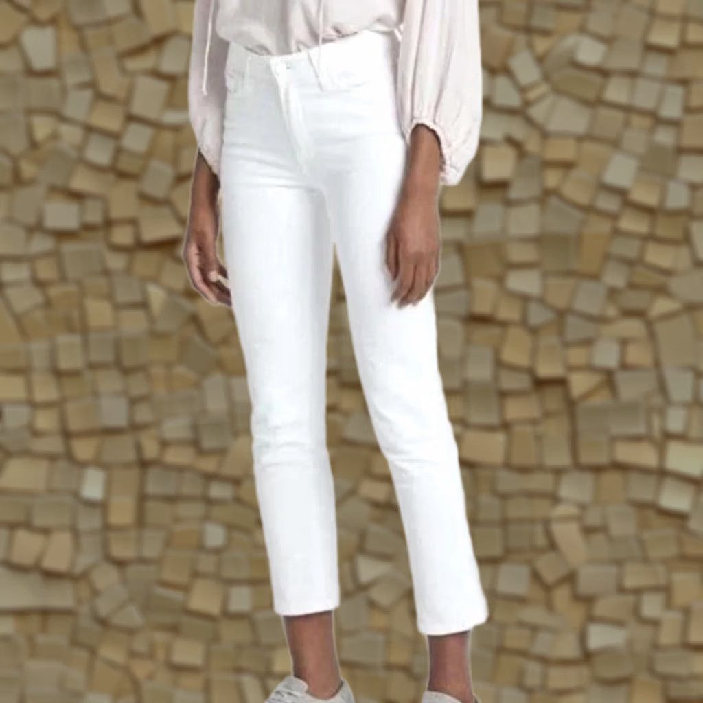 Paige Paige Jeans Womens W32 L27 Hoxton Straight Ankle Stretch Denim White RRP £230 Size 24" / US 00 / IT 34 - 1 Thumbnail