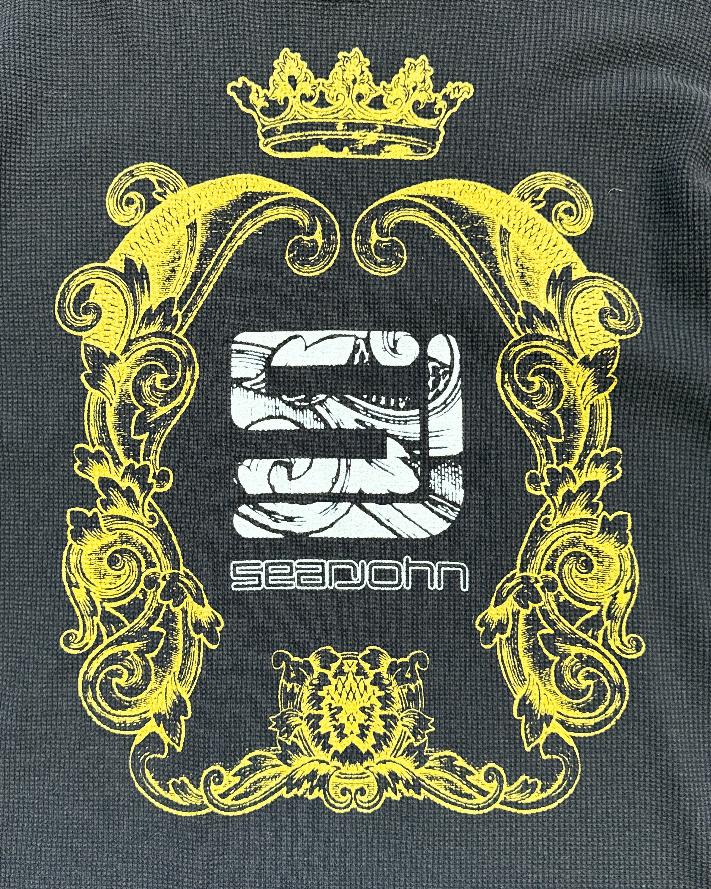 Vintage Vintage 2000s Sean John Thermal Long Sleeve T Shirt Black XL Size US XL / EU 56 / 4 - 2 Thumbnail