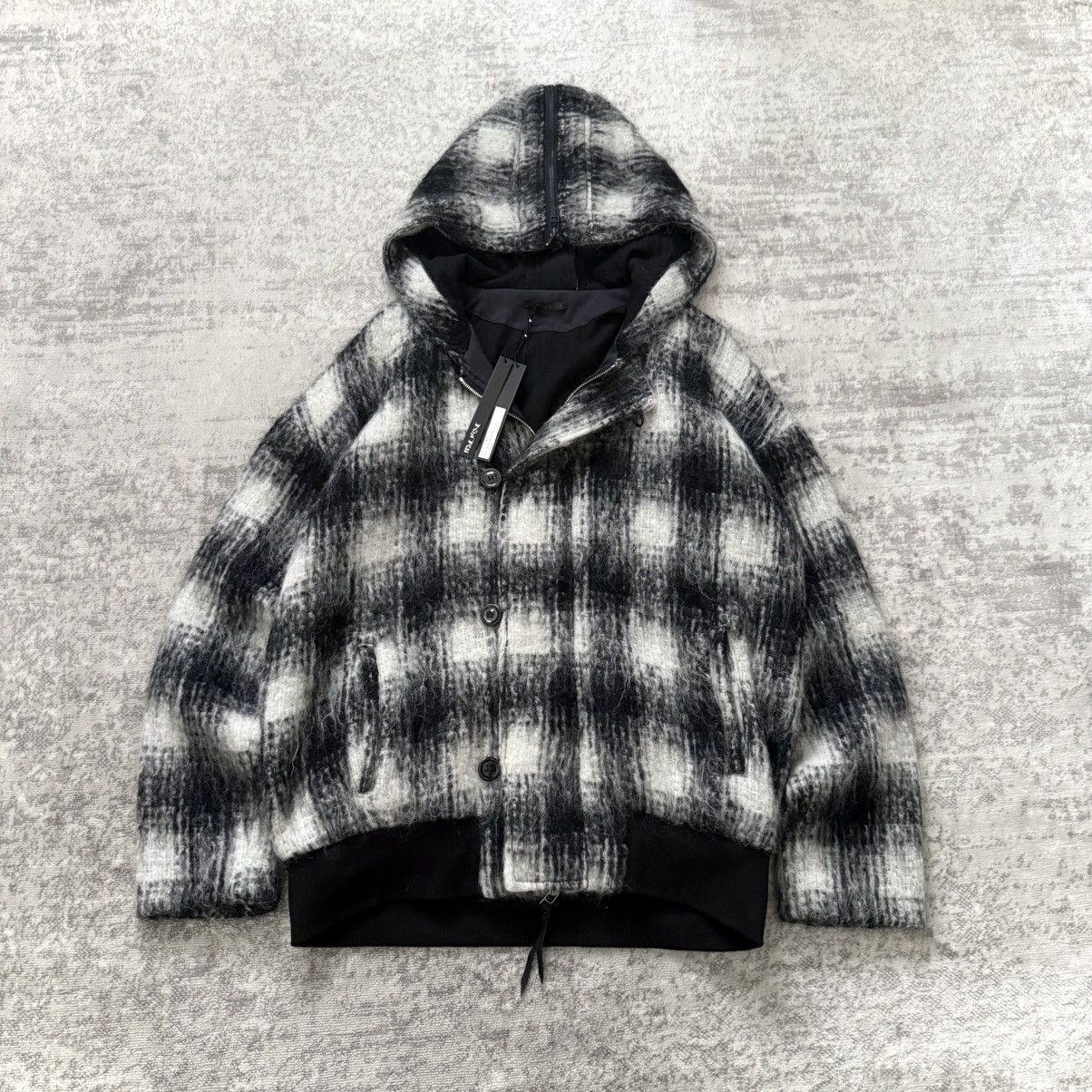 KMRii KMRii Sample Mohair Wool Check Plaid Military Parka Jacket Size US L / EU 52-54 / 3 - 1 Thumbnail