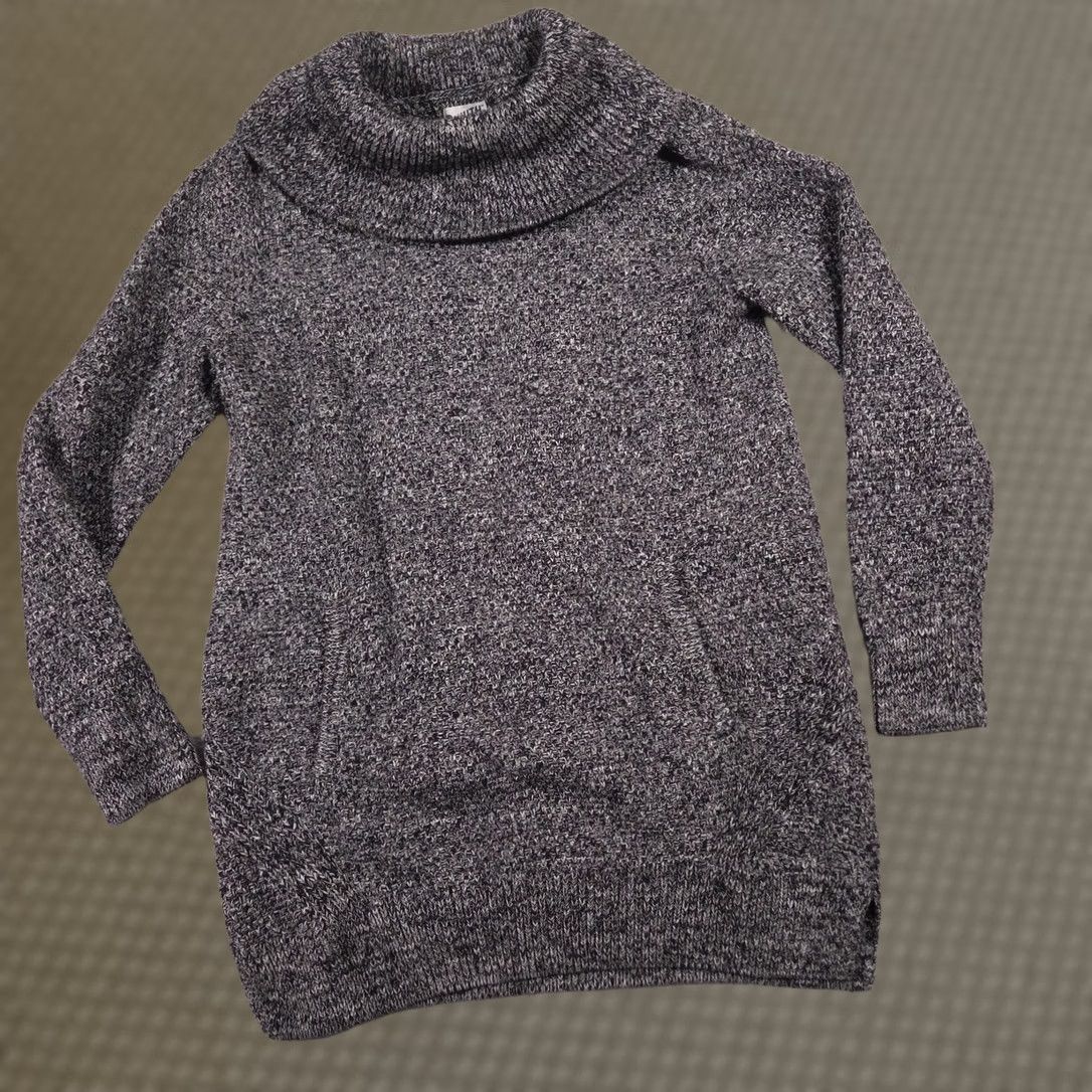 Duluth Trading Company Duluth Trading Co Sweater Tunic Womens M Gray Cowl Neck Pockets Knit Size M / US 6-8 / IT 42-44 - 1 Thumbnail