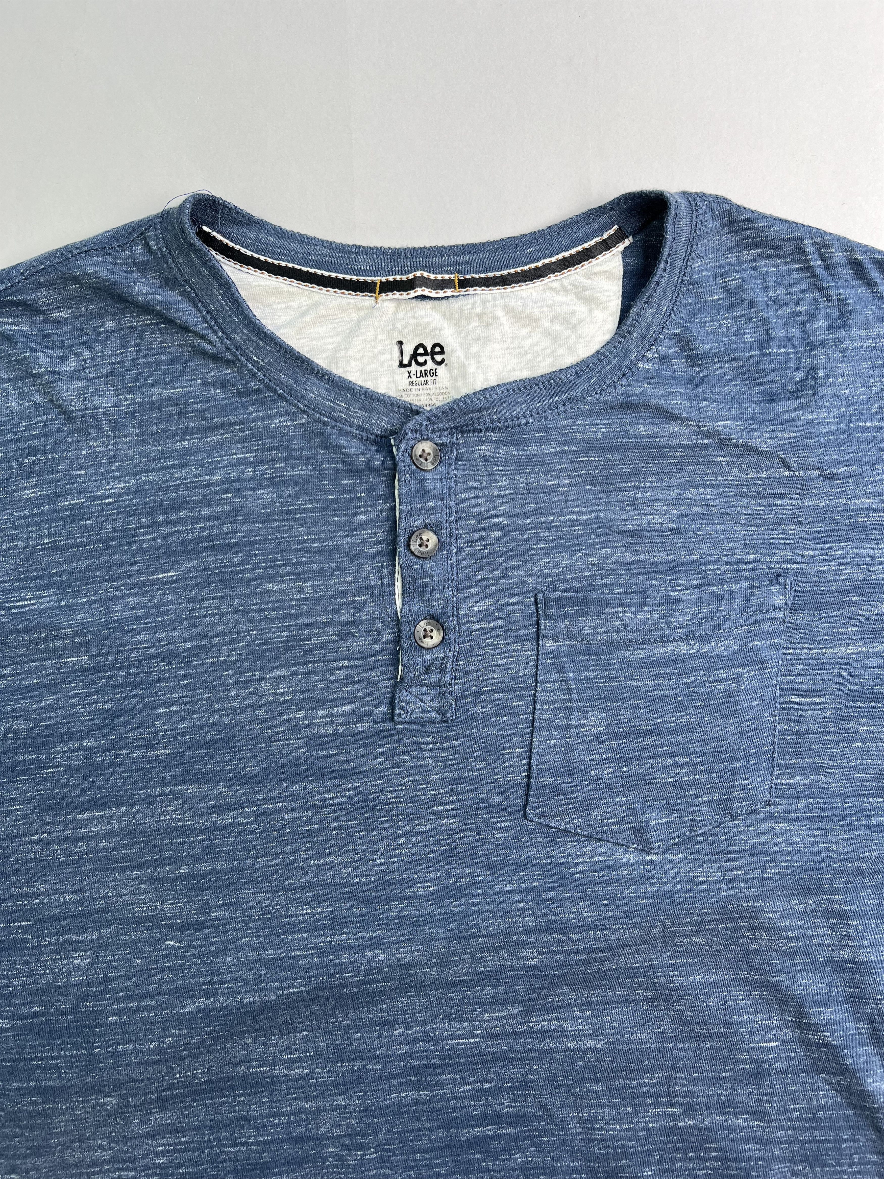 Lee Lee Henley T-Shirt Blue XL Size US XL / EU 56 / 4 - 2 Thumbnail
