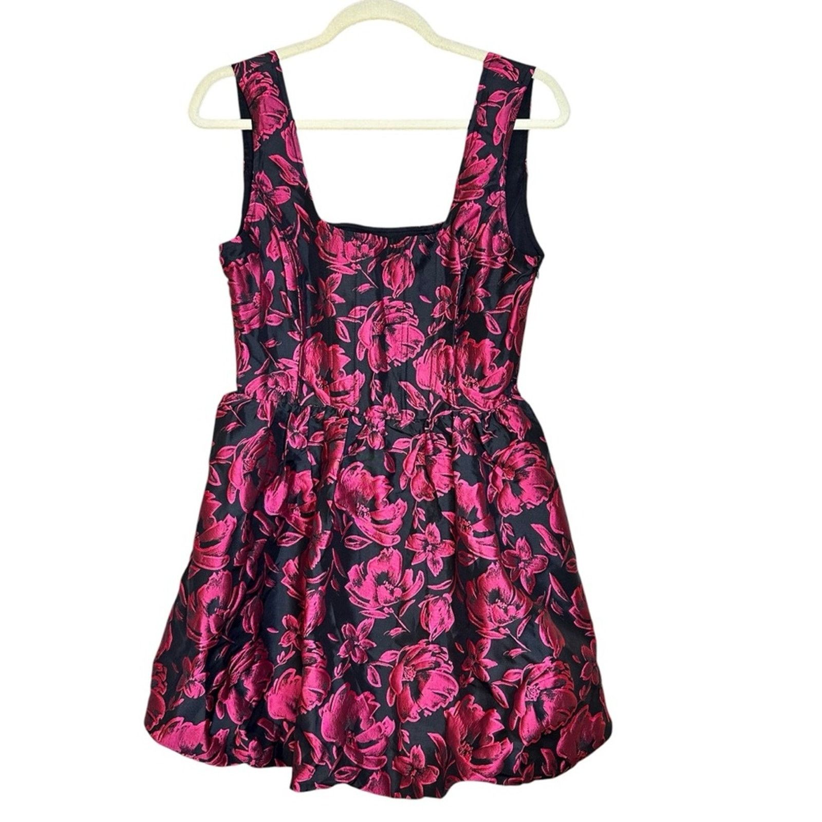 Other Lulus Black Floral Jacquard Corset Mini Dress NWT Medium Size M / US 6-8 / IT 42-44 - 3 Thumbnail