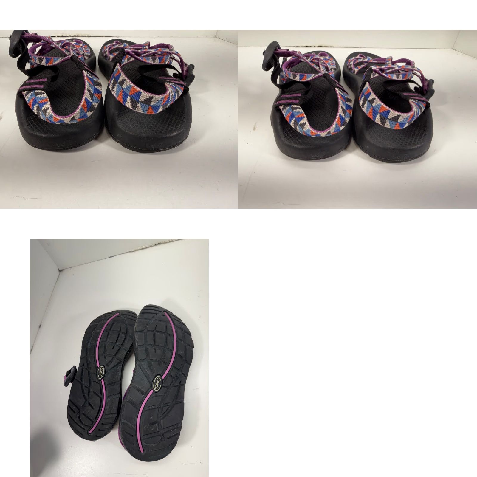 Chaco Chaco Z Cloud ZX2 Trail Hiking Sandals Womens 7 Black Purple Waterproof Toe Loop Shoes Sandal Size US 7 / IT 37 - 9 Thumbnail