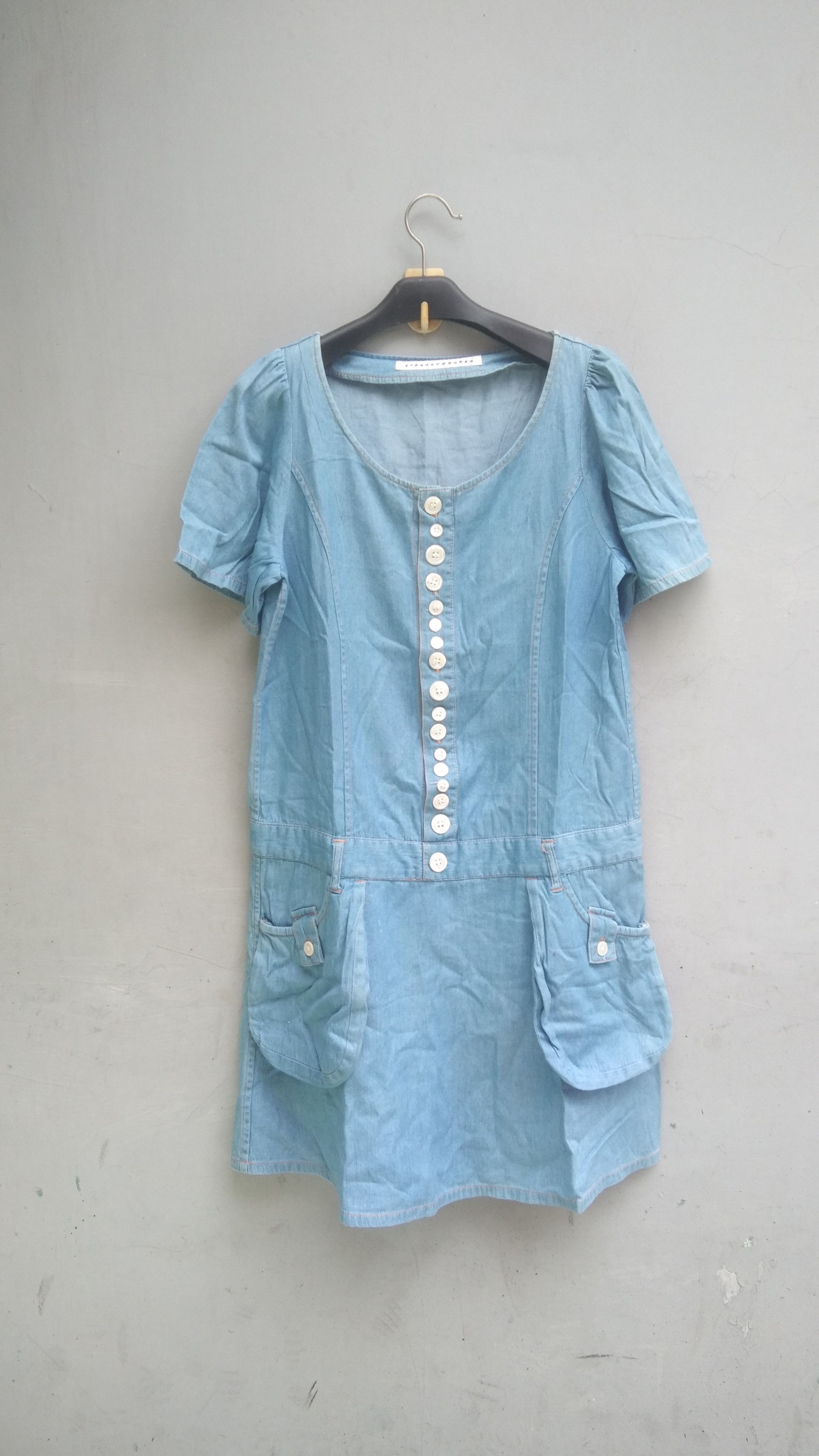 Issey Miyake × Sunao Kuwahara × Vintage Sunao kuwahara pocket blue dress Size M / US 6-8 / IT 42-44 - 1 Thumbnail