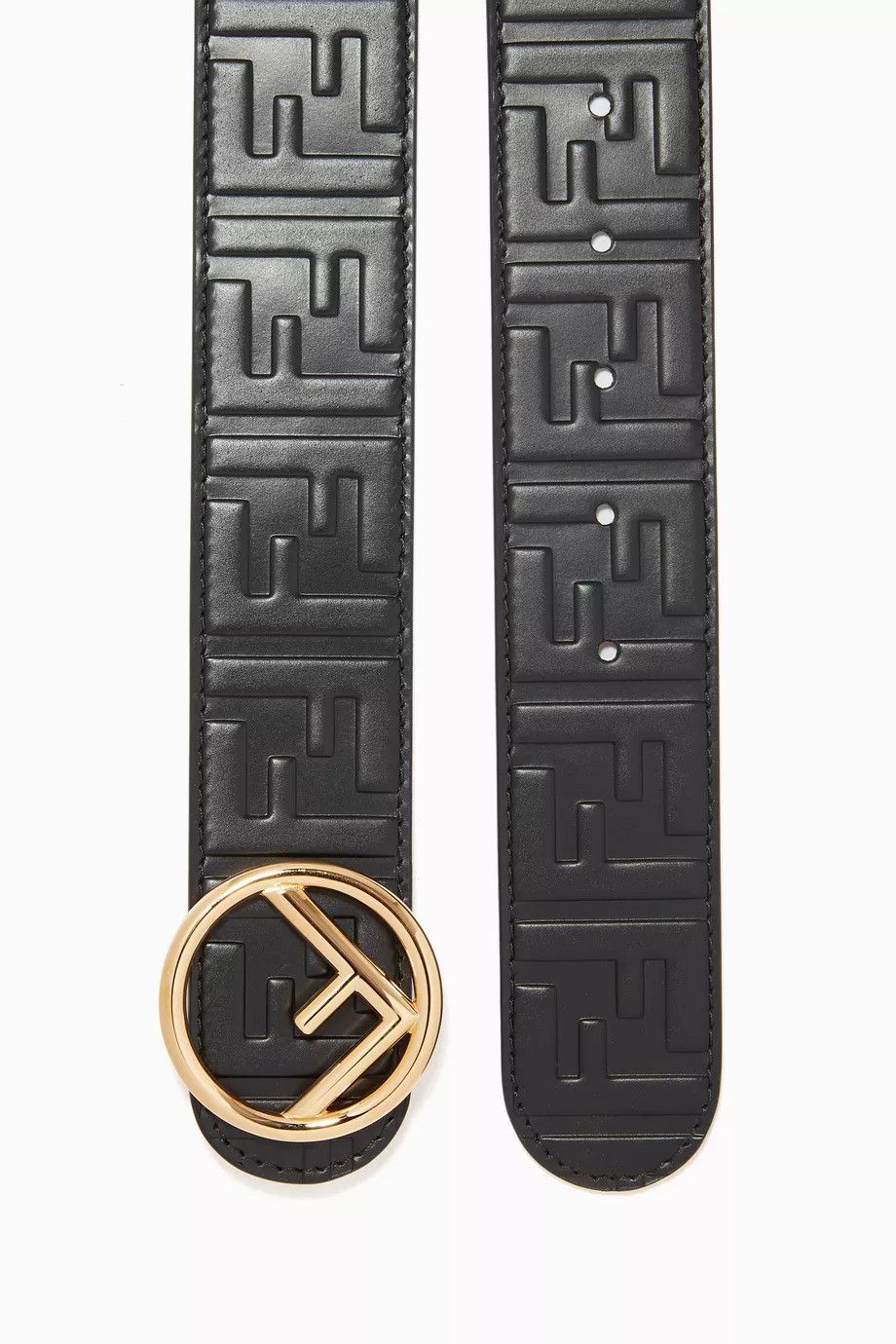 Fendi o1s1wg111224 Size: OS / FF Logo Belt in Black Size ONE SIZE - 3 Thumbnail