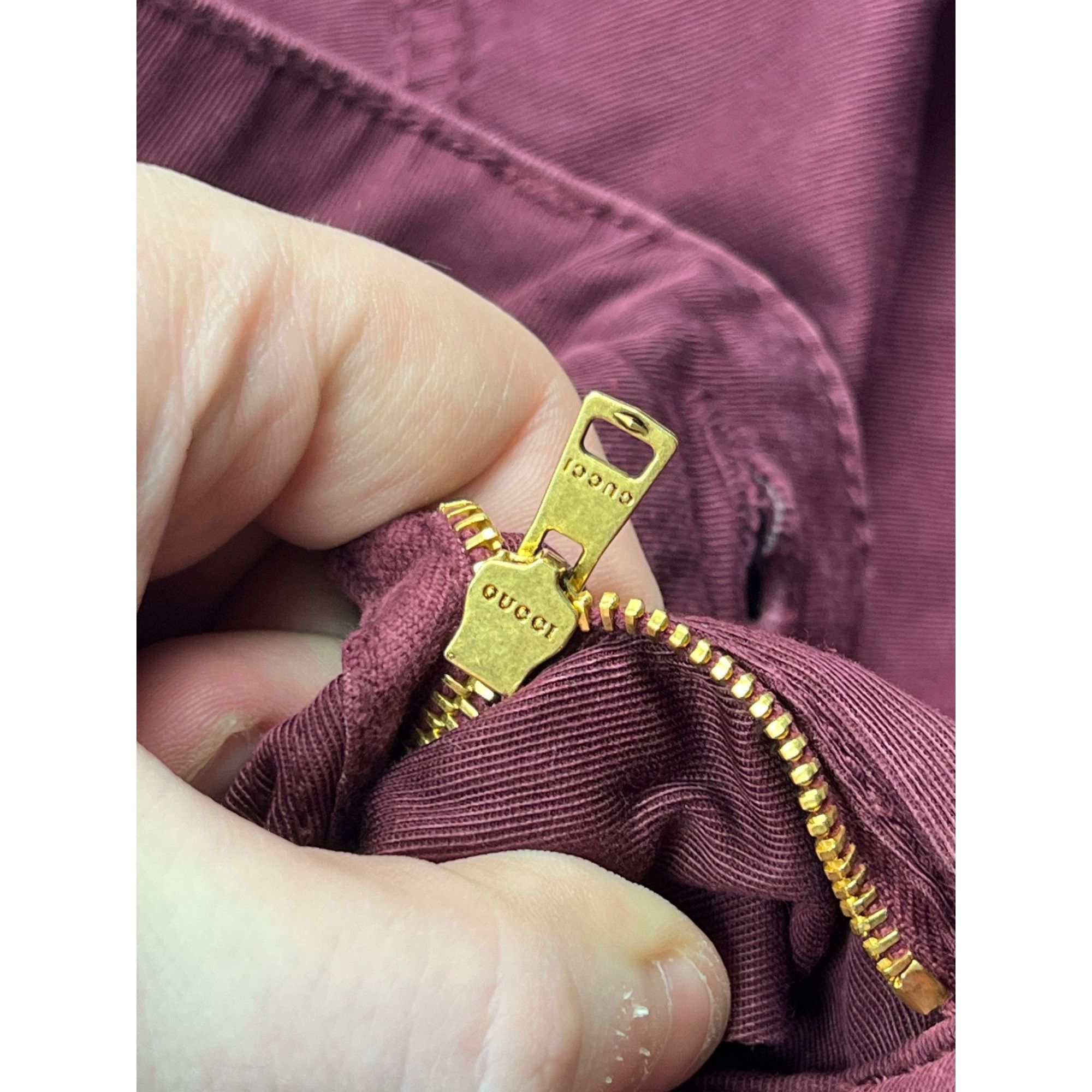 Gucci Gucci New Leggings Burgundy Pants (Y0850) Size 28" / US 6 / IT 42 - 6 Thumbnail
