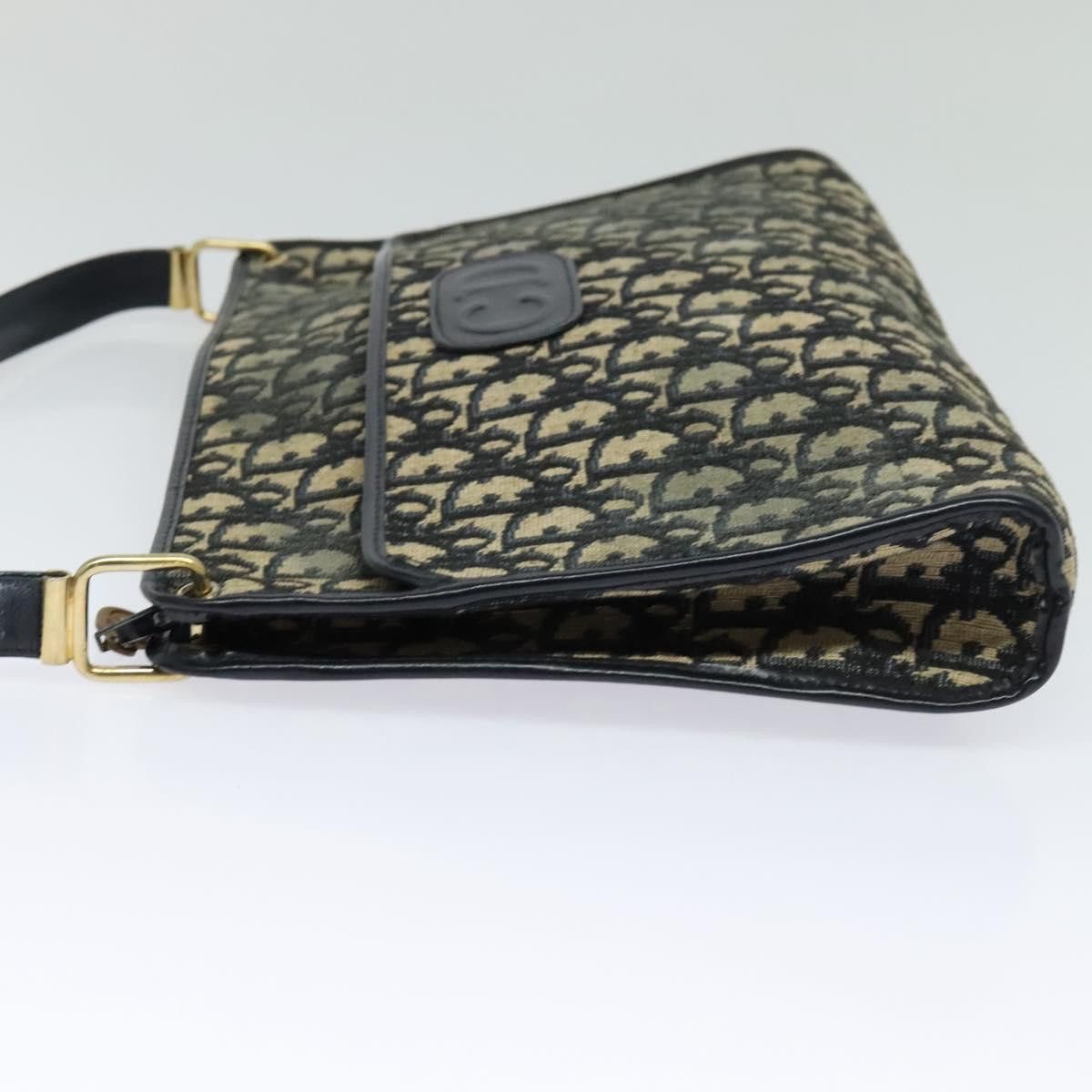 Dior DIOR Trotter Canvas Shoulder Bag Navy Gold Size ONE SIZE - 4 Thumbnail