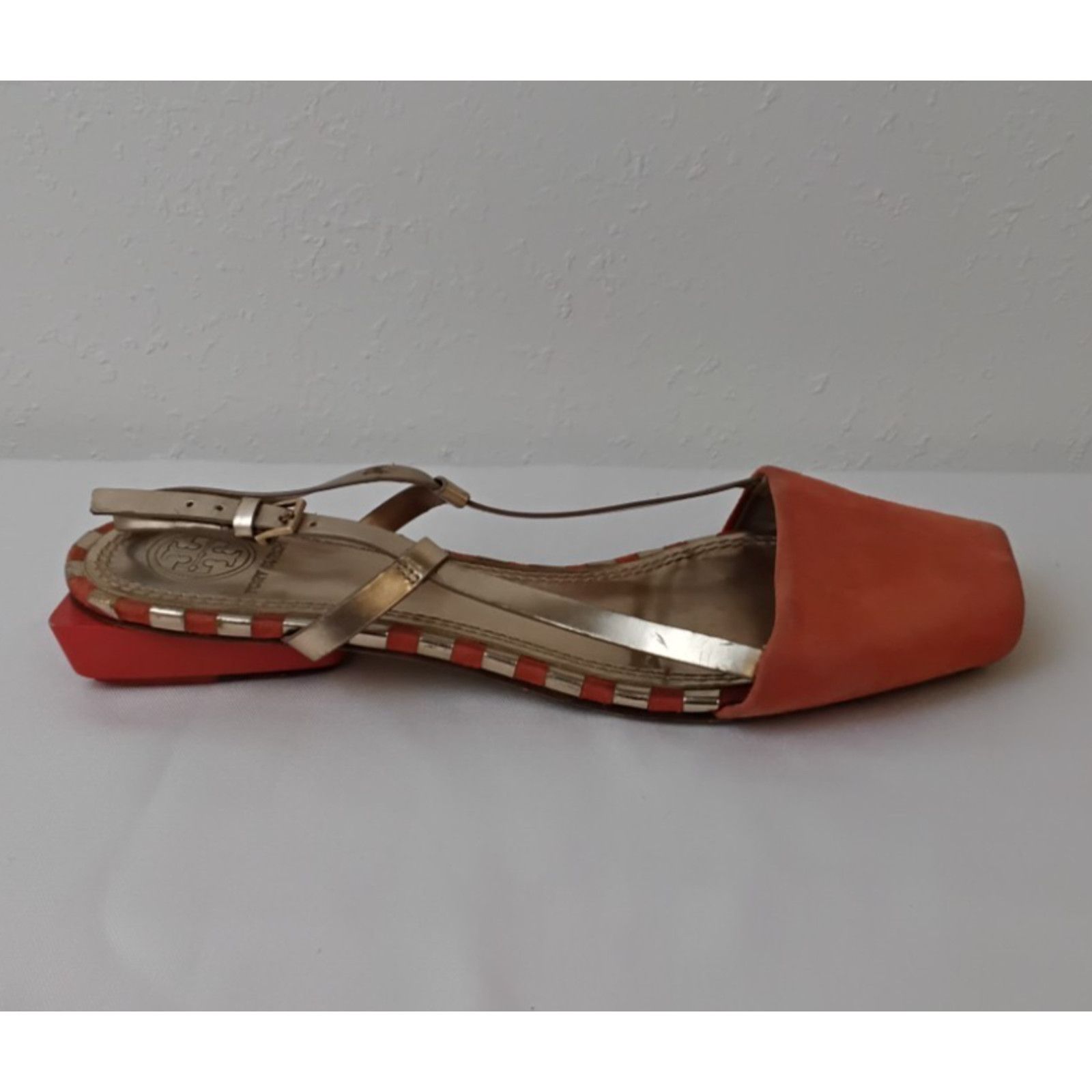 Tory Burch Tory Burch Strappy Slingback Sandals Women's 7 Orange Suede Size US 7 / IT 37 - 10 Thumbnail