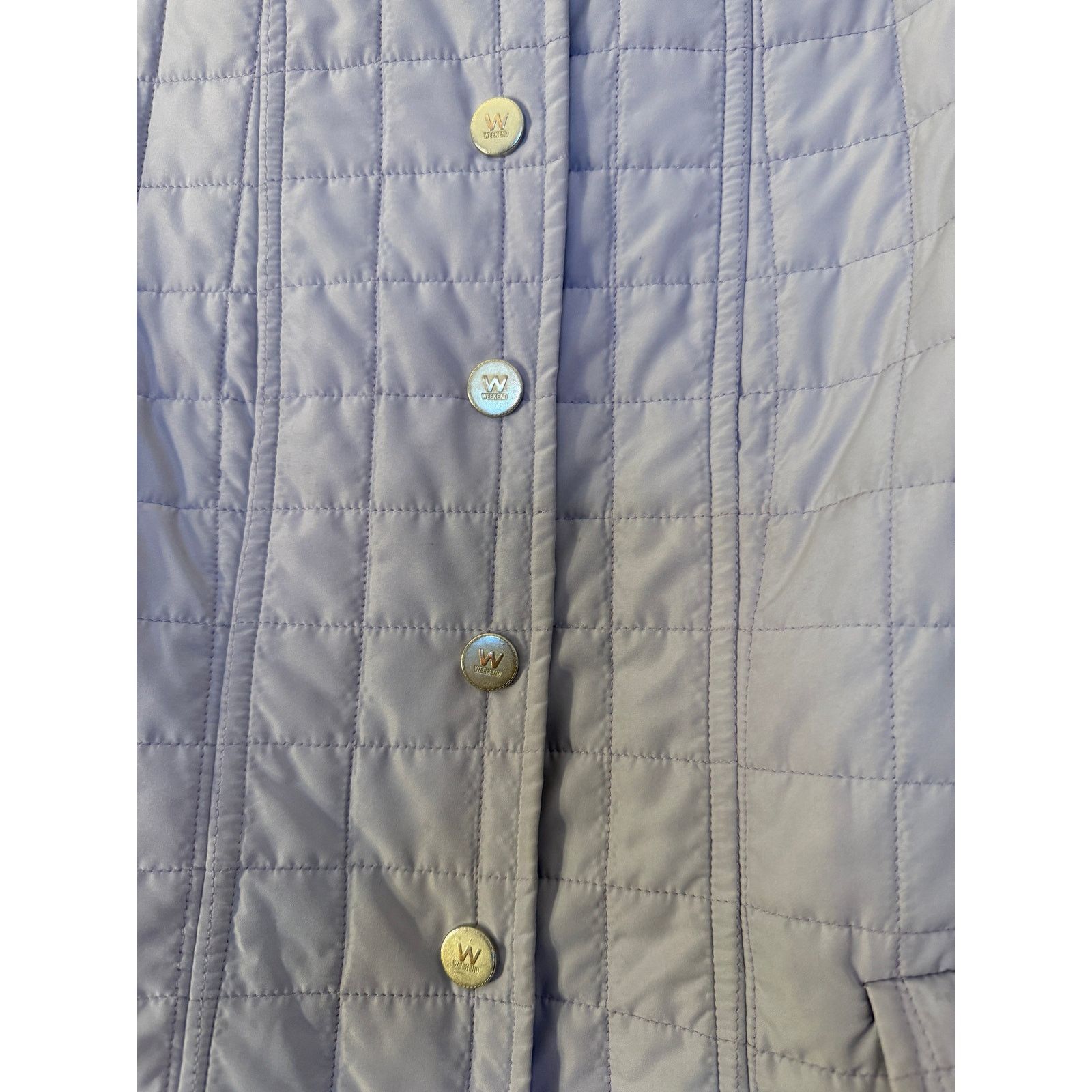 Weekend Max Mara Weekend Max Mara Light Indigo Quilted Cupro Jacket Size M / US 6-8 / IT 42-44 - 6 Thumbnail