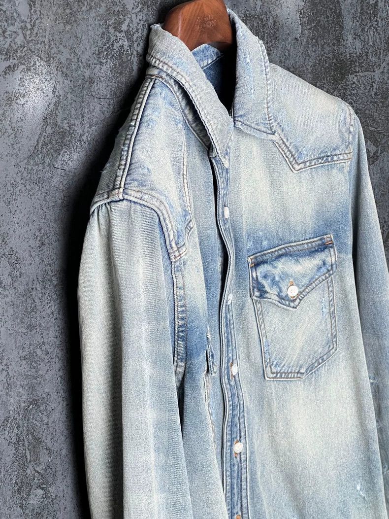 Amiri Amiri Sandblasted Cotton Denim Jacket Size US S / EU 44-46 / 1 - 5 Thumbnail