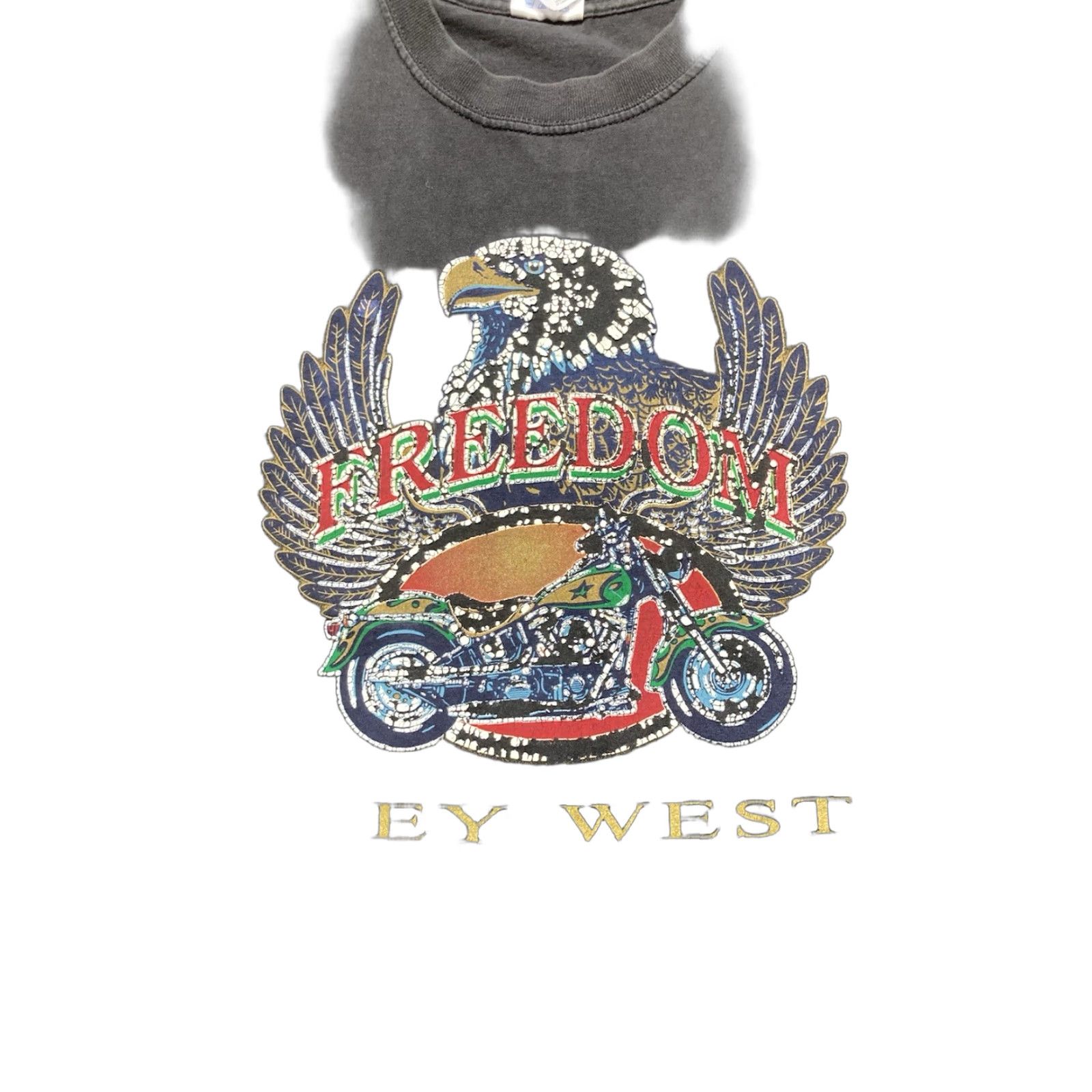 Harley Davidson VINTAGE Harley-Davidson T-Shirt Key West Florida Eagle Motorcycle faded Black 2XL Mens Size US XXL / EU 58 / 5 - 1 Thumbnail