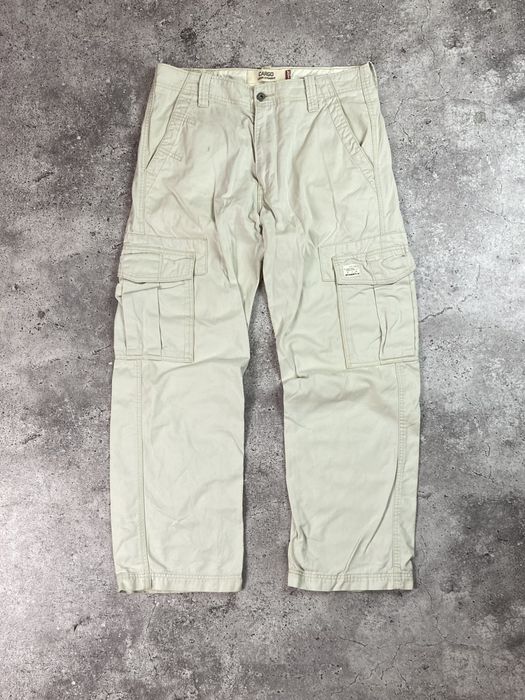 Vintage Vintage 90s Levis Silvertab Khaki wide leg baggy cargo pants ...