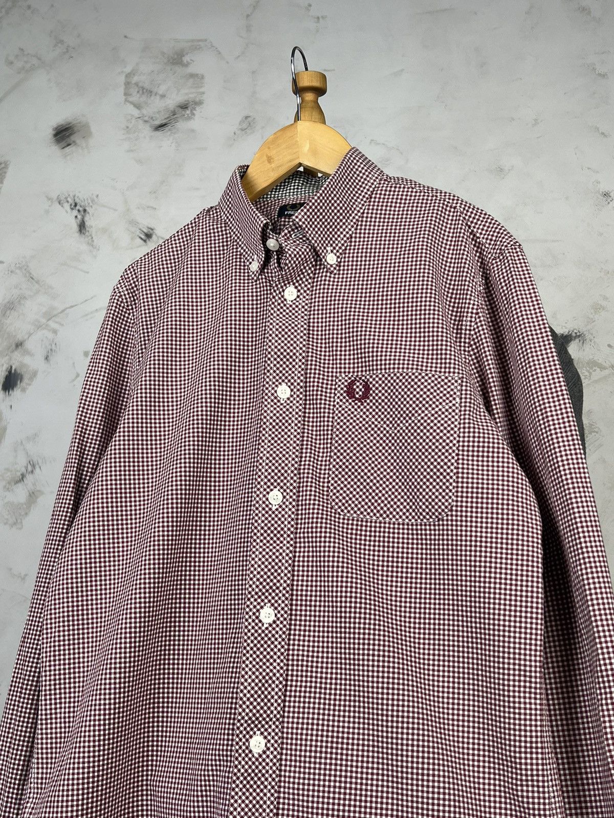 Fred Perry Fred Perry Red Gingham Button Down Shirt Size S Size US S / EU 44-46 / 1 - 3 Thumbnail