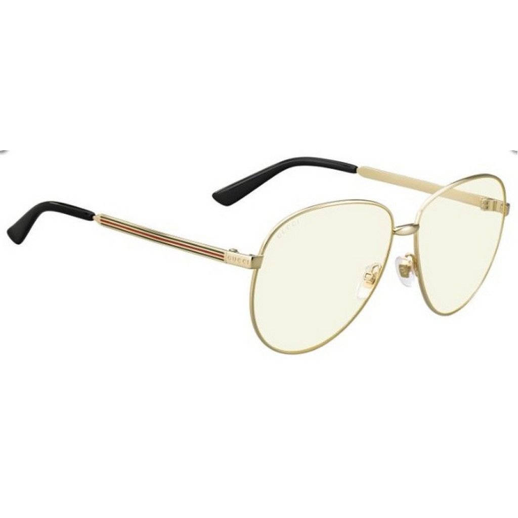 Gucci Gucci Aviator Gold Retro Glasses Size ONE SIZE - 1 Thumbnail