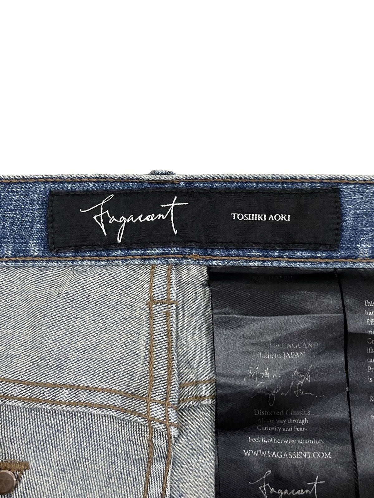 Fagassent Toshiki Aoki Fagassent Paint Splatter Punk Rock Distressed Distort Jeans Size US 31 - 18 Thumbnail