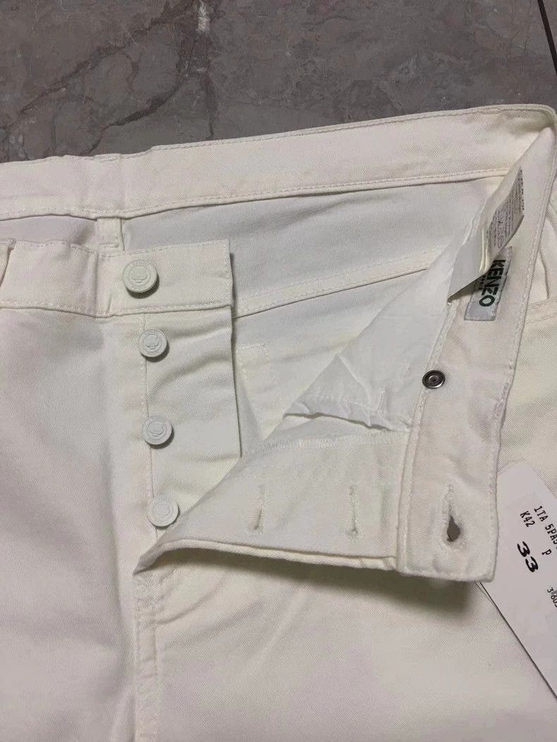 Kenzo KENZO White cotton men's casual pants Size US 33 - 6 Thumbnail