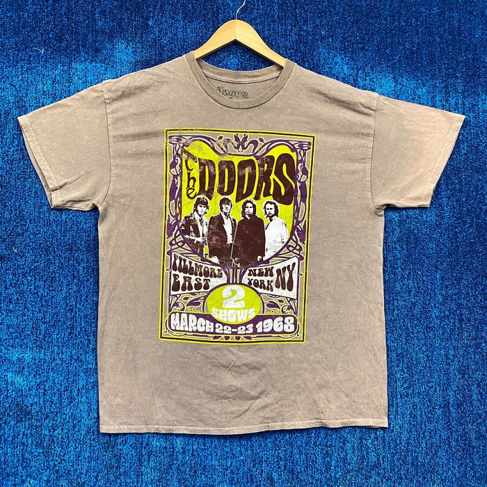 Very Rare The Doors Fillmore East 1968 Rock Show Poster Tee XL | Grailed