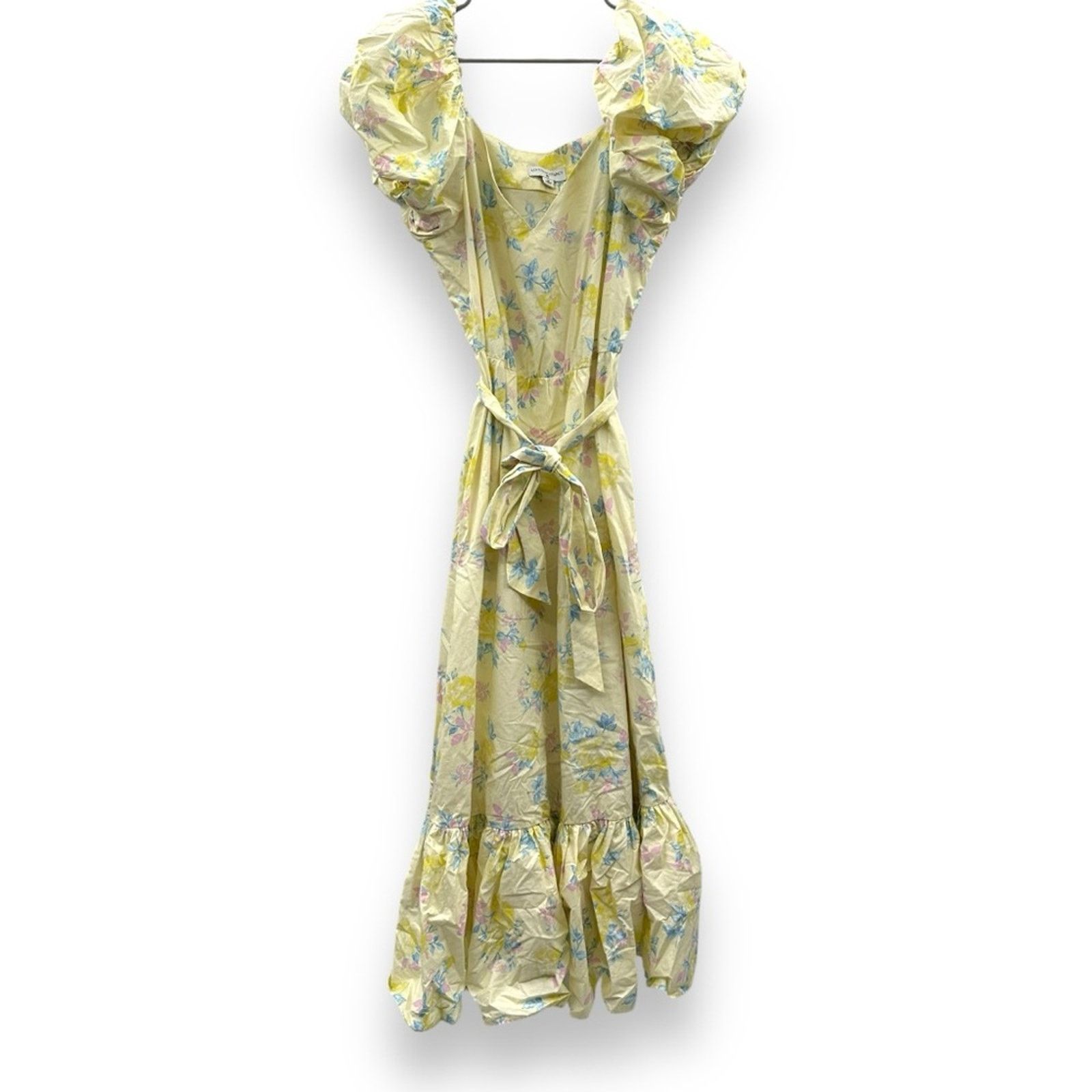 LoveShackFancy LoveShackFancy x Target Ines Yellow Floral Maxi Dress Sz 10 Size L / US 10 / IT 46 - 2 Thumbnail