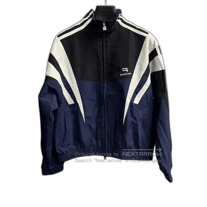 Balenciaga Balenciaga Blue Striped Sports Jacket Coat. Size US L / EU 52-54 / 3 - 1 Thumbnail