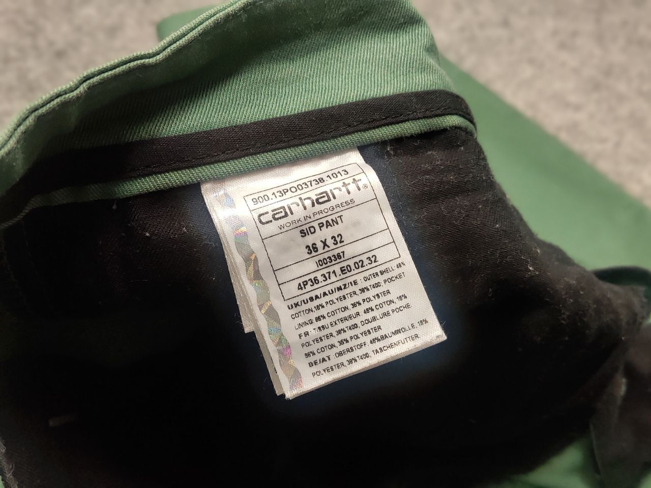 Carhartt Vintage Carhartt Logo Sid Light Green Chino Trouser Pants Size US 36 / EU 52 - 12 Thumbnail