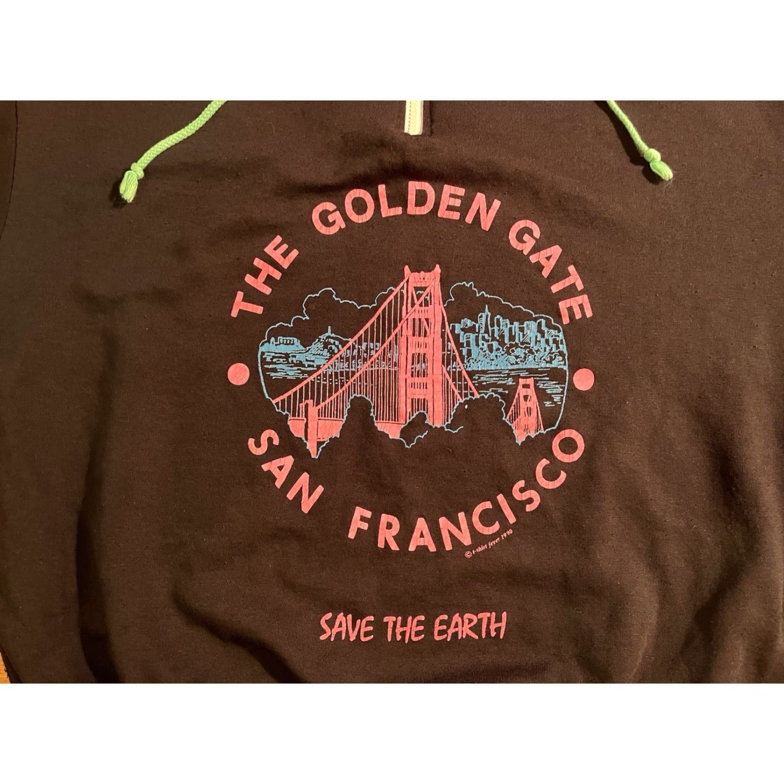 Vintage VINTAGE San Francisco Golden Gate Bridge Save the Earth Sweater L Black 1990 Size US L / EU 52-54 / 3 - 3 Thumbnail