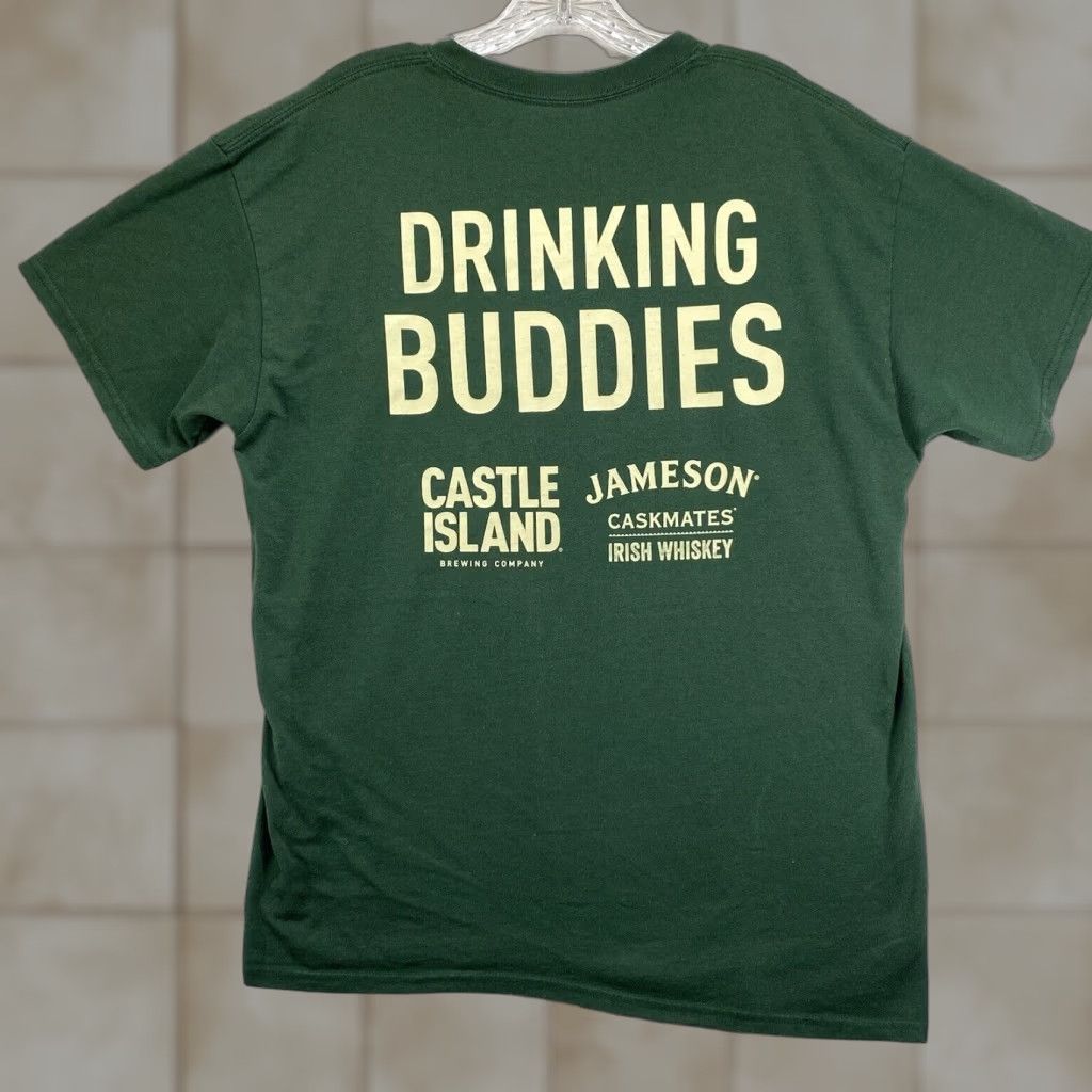 Vintage VINTAGE Jameson Irish Whiskey Promo T-Shirt Mens Medium Green Logo Short Sleeve Crew Neck 90s Style Men’s Shirt Size US M / EU 48-50 / 2 - 1 Thumbnail