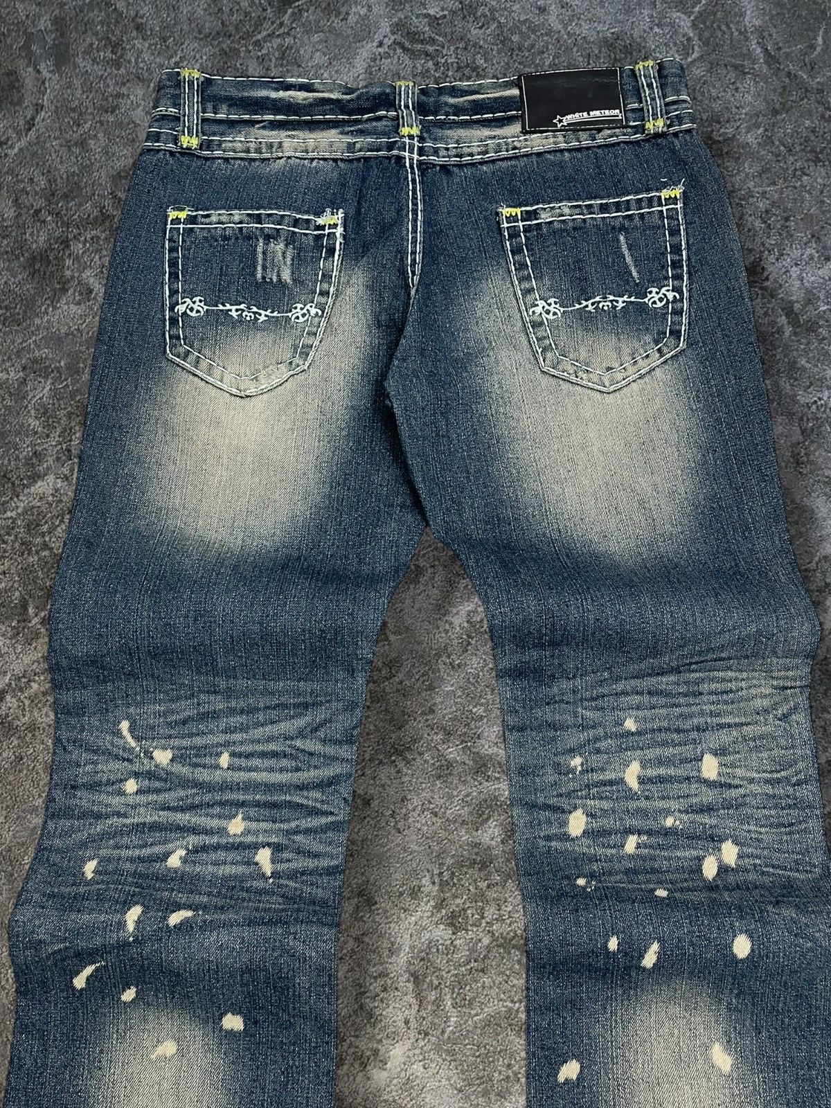 Tornado Mart Vintage Japan Designer Meteor Distressed Flared Iconic Denim Size US 32 / EU 48 - 14 Thumbnail