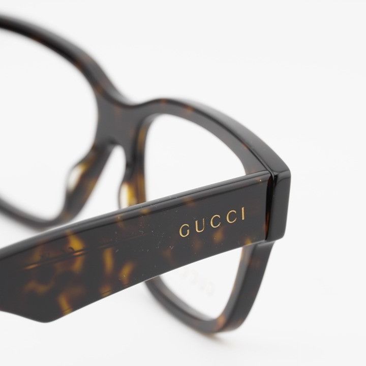 Gucci Gucci GG1428O 005 Square Eyeglasses - Havana 55mm Size ONE SIZE - 7 Thumbnail