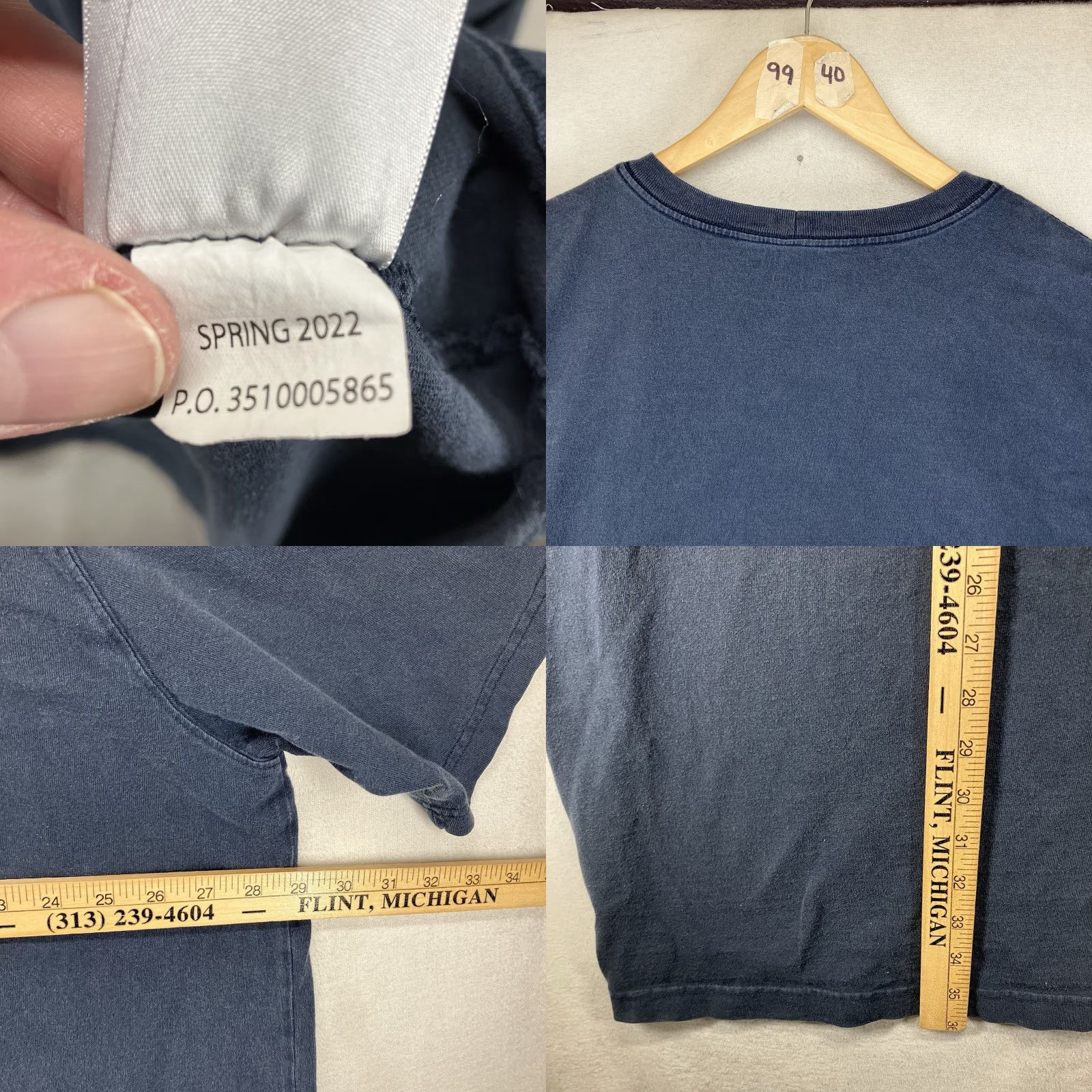 Carhartt Carhartt Mens 3XLT TALL Short Sleeve T-Shirt Navy Blue Cotton Crewneck Logo All Seasons Heavyweight Relaxed Fit Big & Tall Size US XXL / EU 58 / 5 - 8 Thumbnail