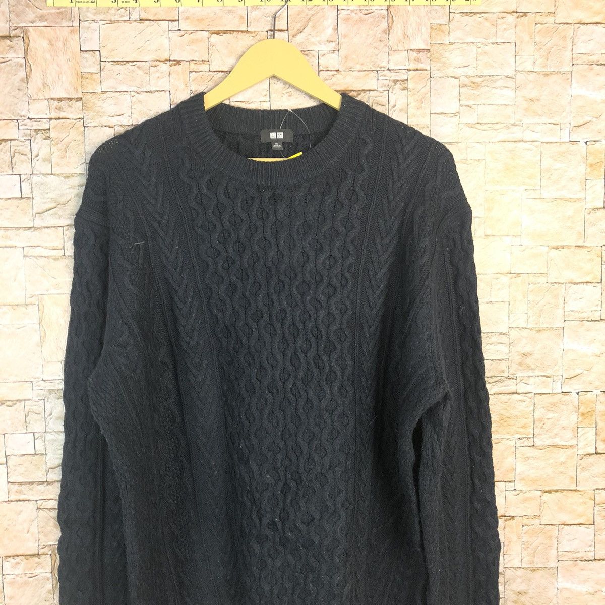 Homespun Knitwear × Japanese Brand Uniqlo Dark Blue cable Knitwear #A758 Size US XL / EU 56 / 4 - 2 Thumbnail
