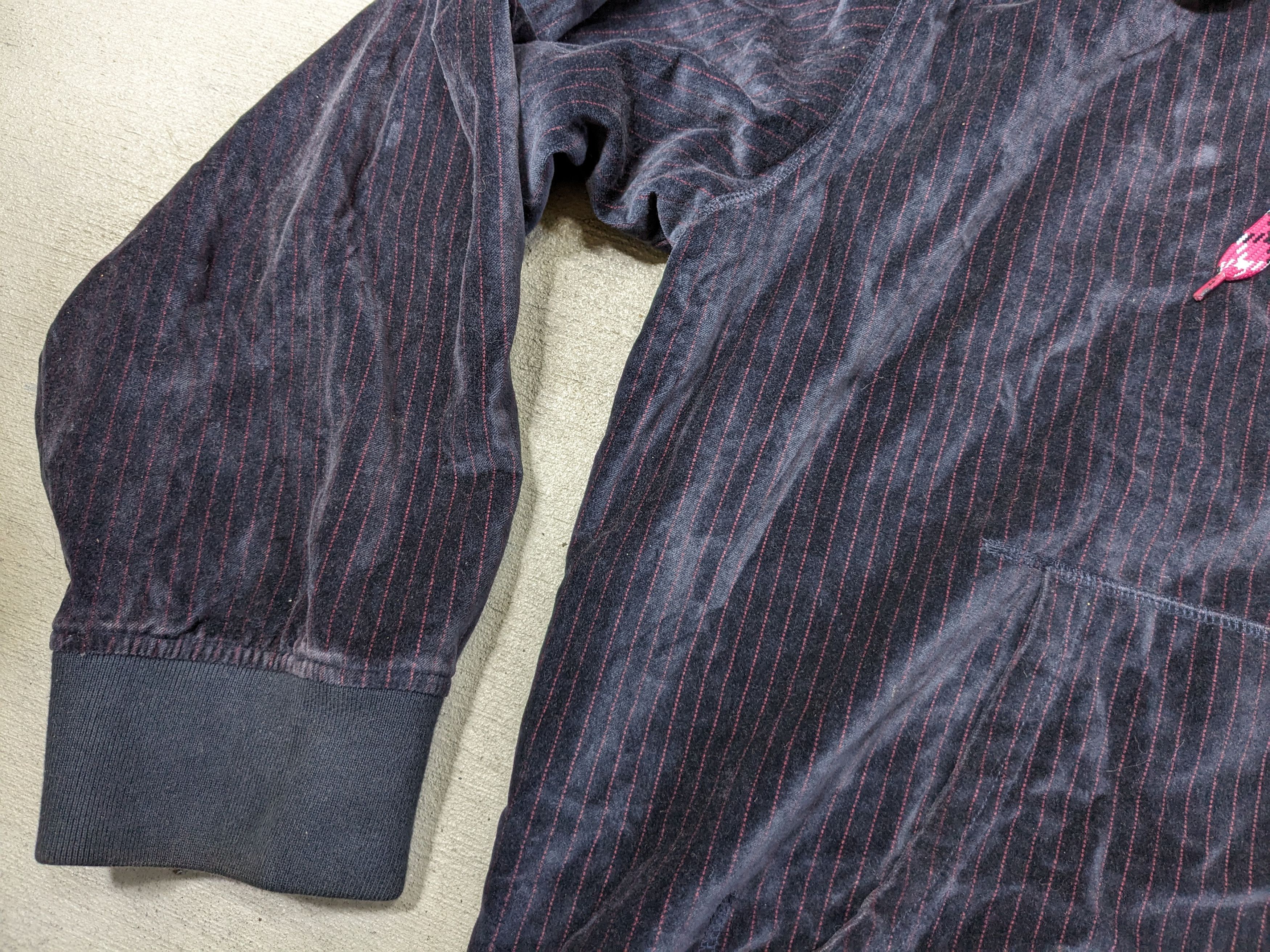 Artful Dodger Artful Dodger Hoodie Velvet 4XL Navy Blue Pink Striped Y2K Size US XXL / EU 58 / 5 - 12 Thumbnail