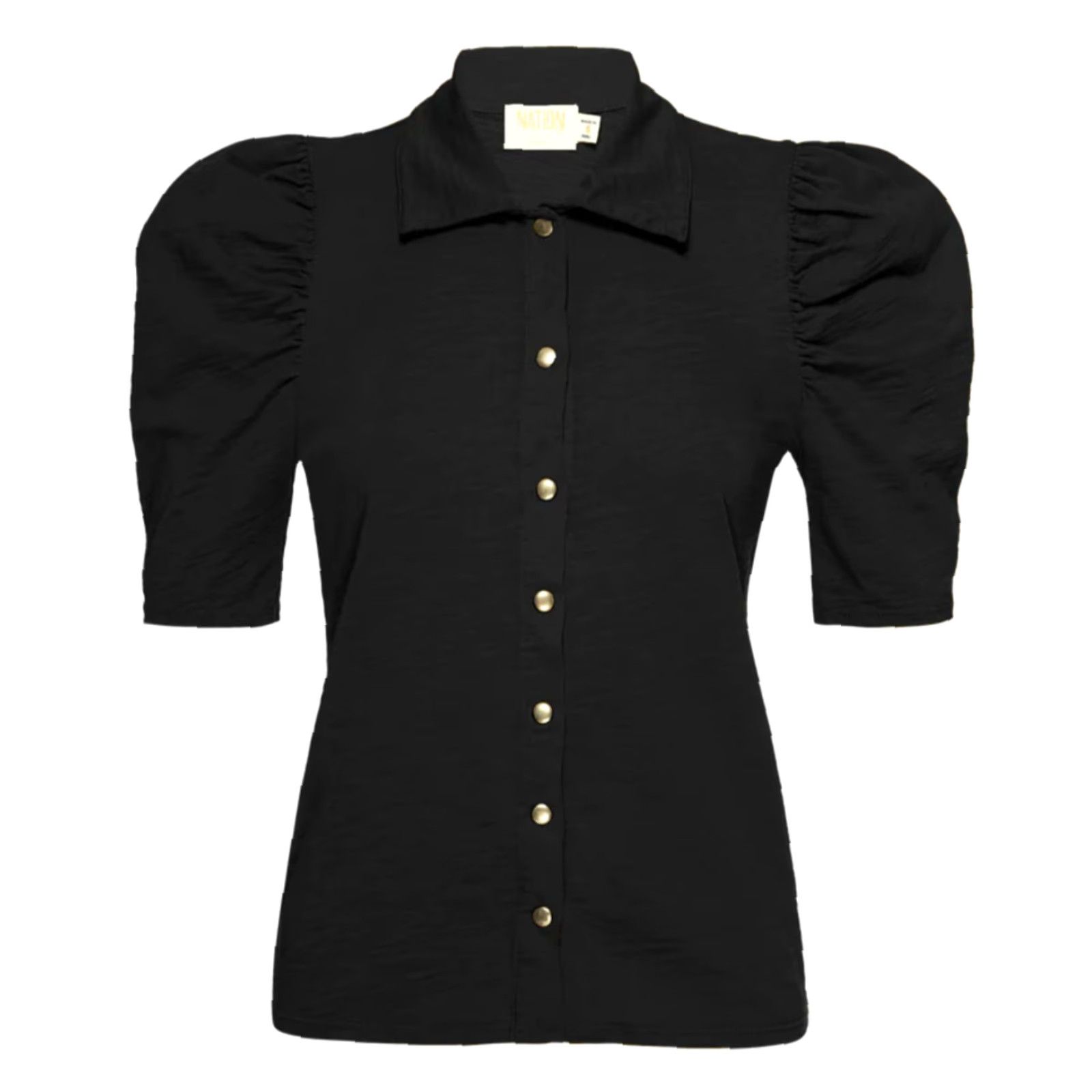 Nation LTD Nation Ltd Women's Shirt Los Angeles Ennis Workshirt Black Sz S Snap Front Size S / US 4 / IT 40 - 4 Thumbnail