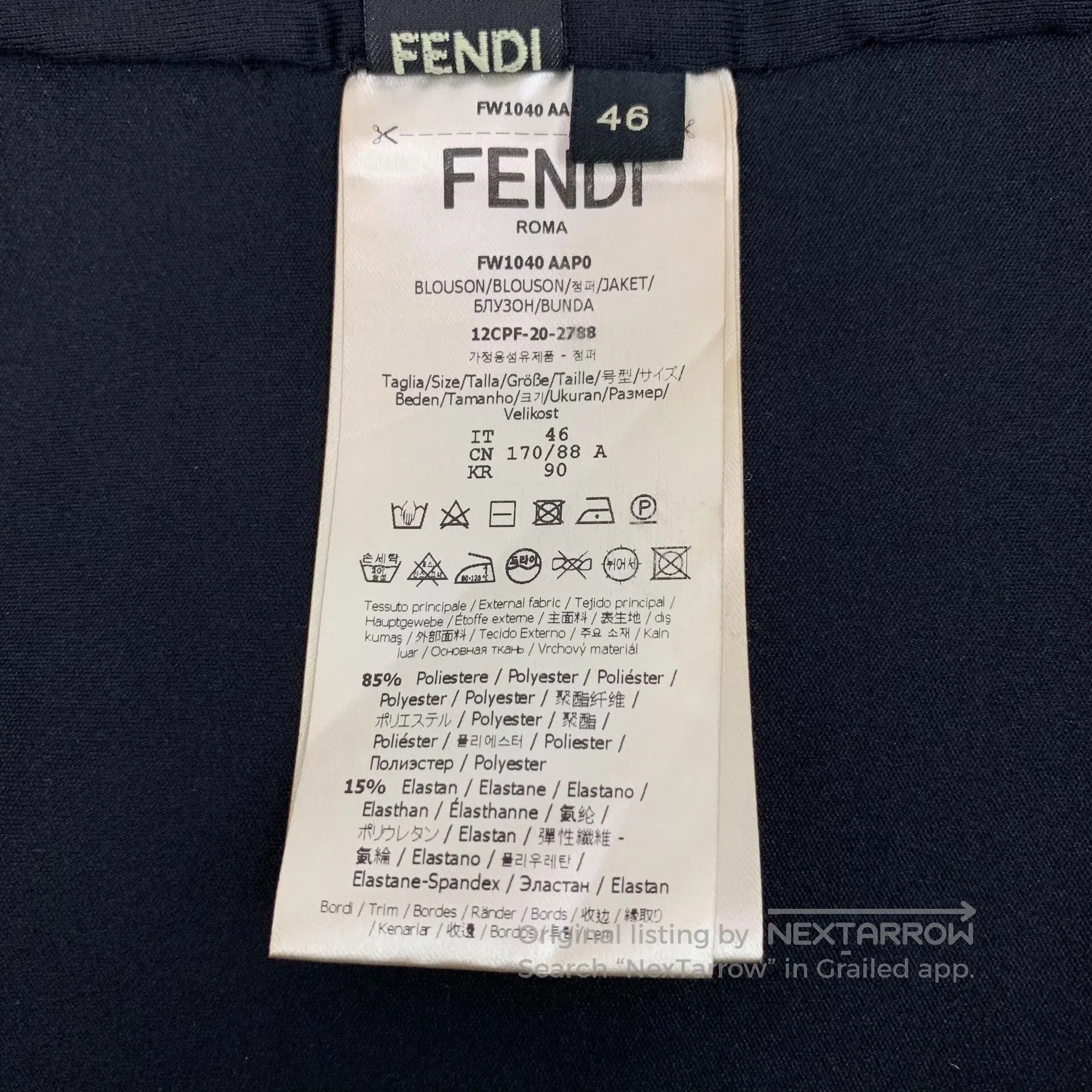Fendi FENDI Black classic double F full print hooded zipper long Size US S / EU 44-46 / 1 - 7 Thumbnail