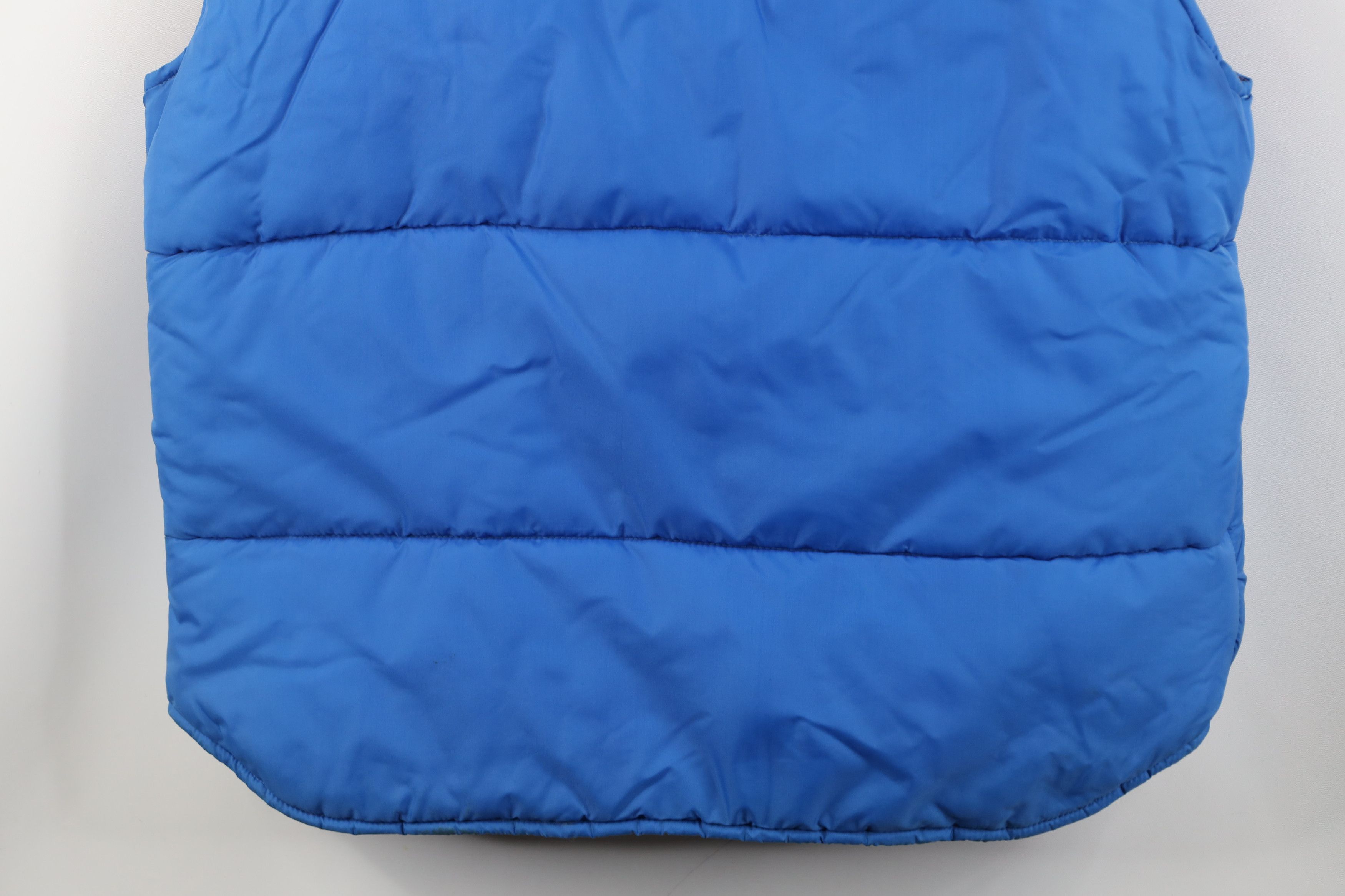 Vintage Vintage 70s Streetwear Button Puffer Vest Jacket Royal Blue Size US L / EU 52-54 / 3 - 15 Thumbnail
