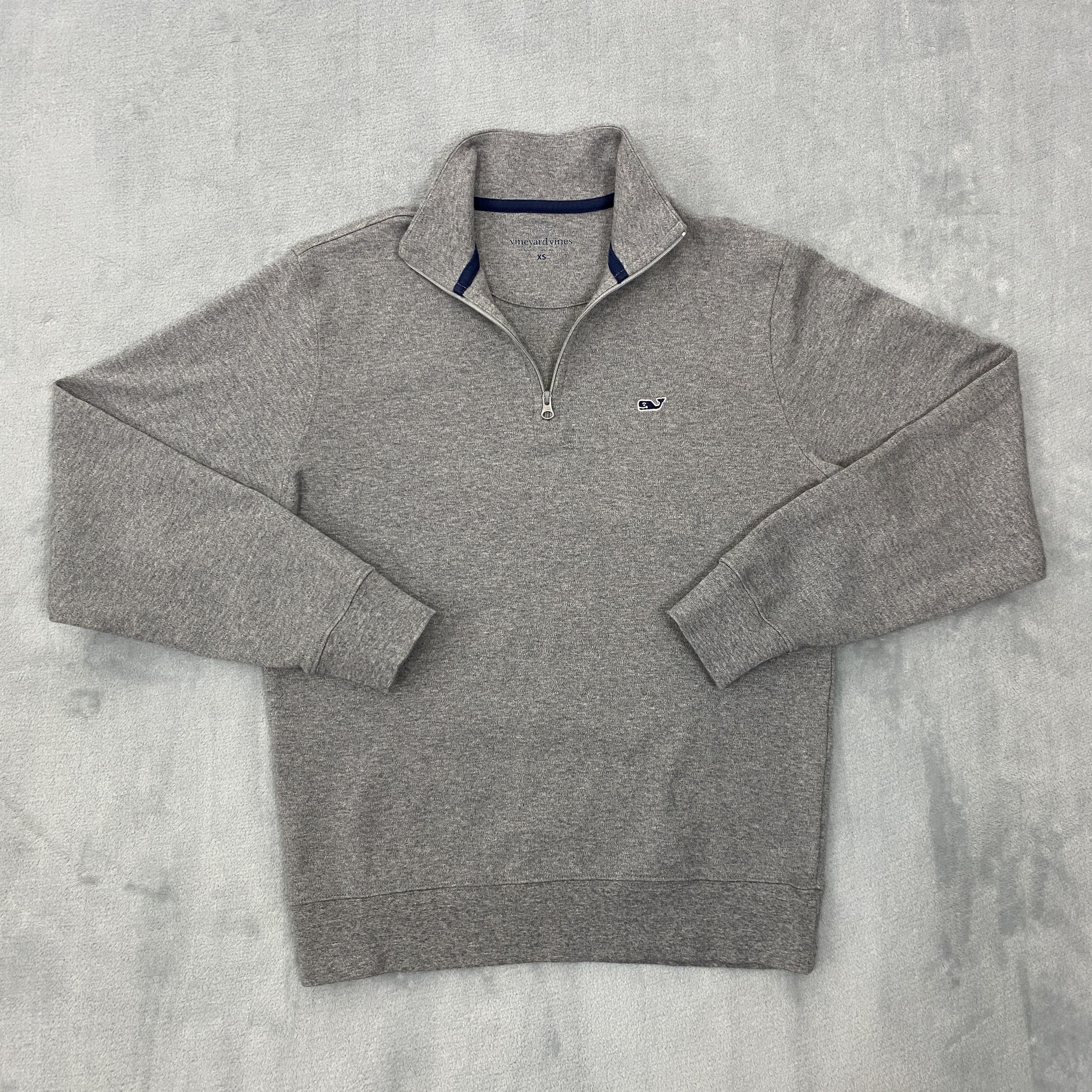 Vineyard Vines Men XS 1/4 Zip 100% Pima Cotton Whale Logo Long Sleeve Size US XS / EU 42 / 0 - 1 Thumbnail