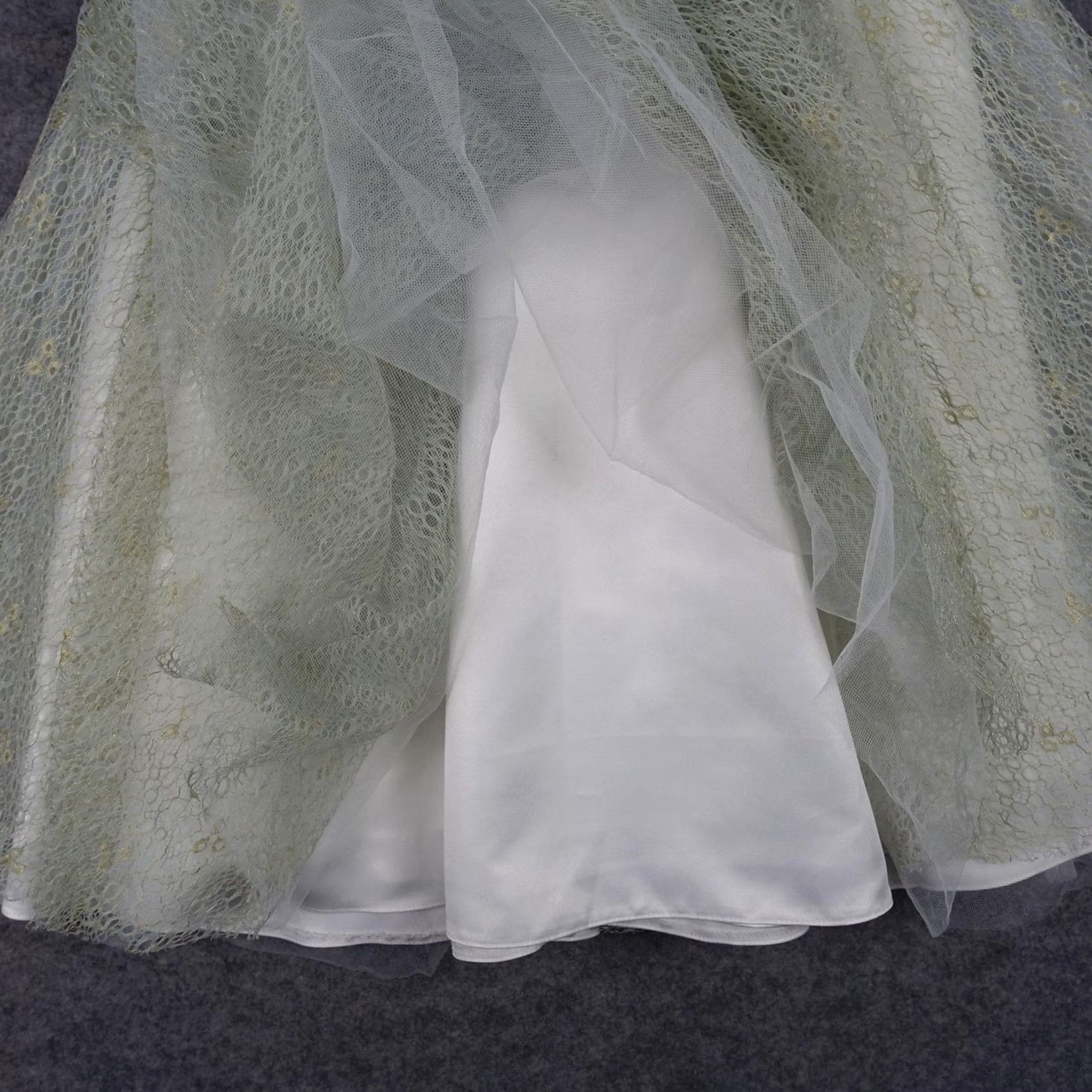 Vintage JJ's House Dress Womens Small Green Sweetheart Strapless Tiana Tinker Bell Dress Short Formal Party/Cocktail Zipper Size S / US 4 / IT 40 - 4 Thumbnail