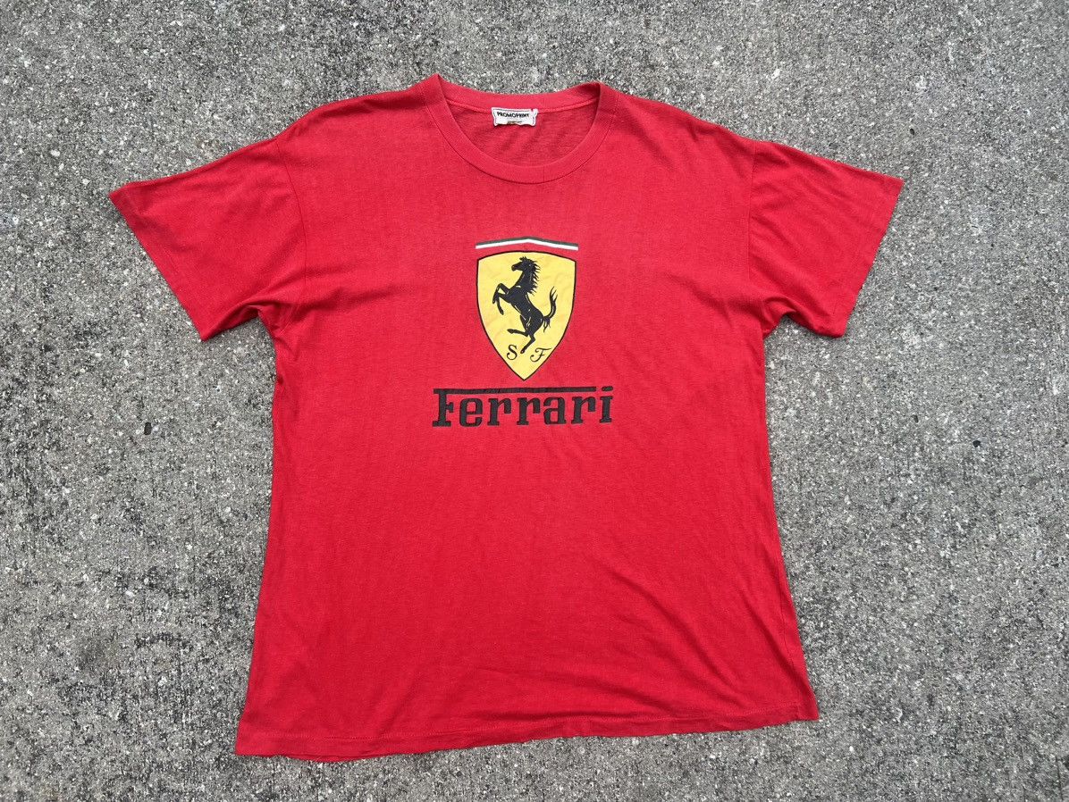 Vintage 80s Ferrari Fade Red t shirt