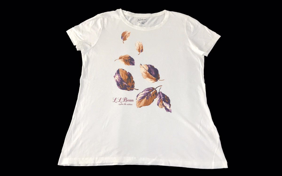 L.L. Bean LL Bean Explore The Outdoor Falling Dead Leave Logo Tee Size L / US 10 / IT 46 - 1 Thumbnail