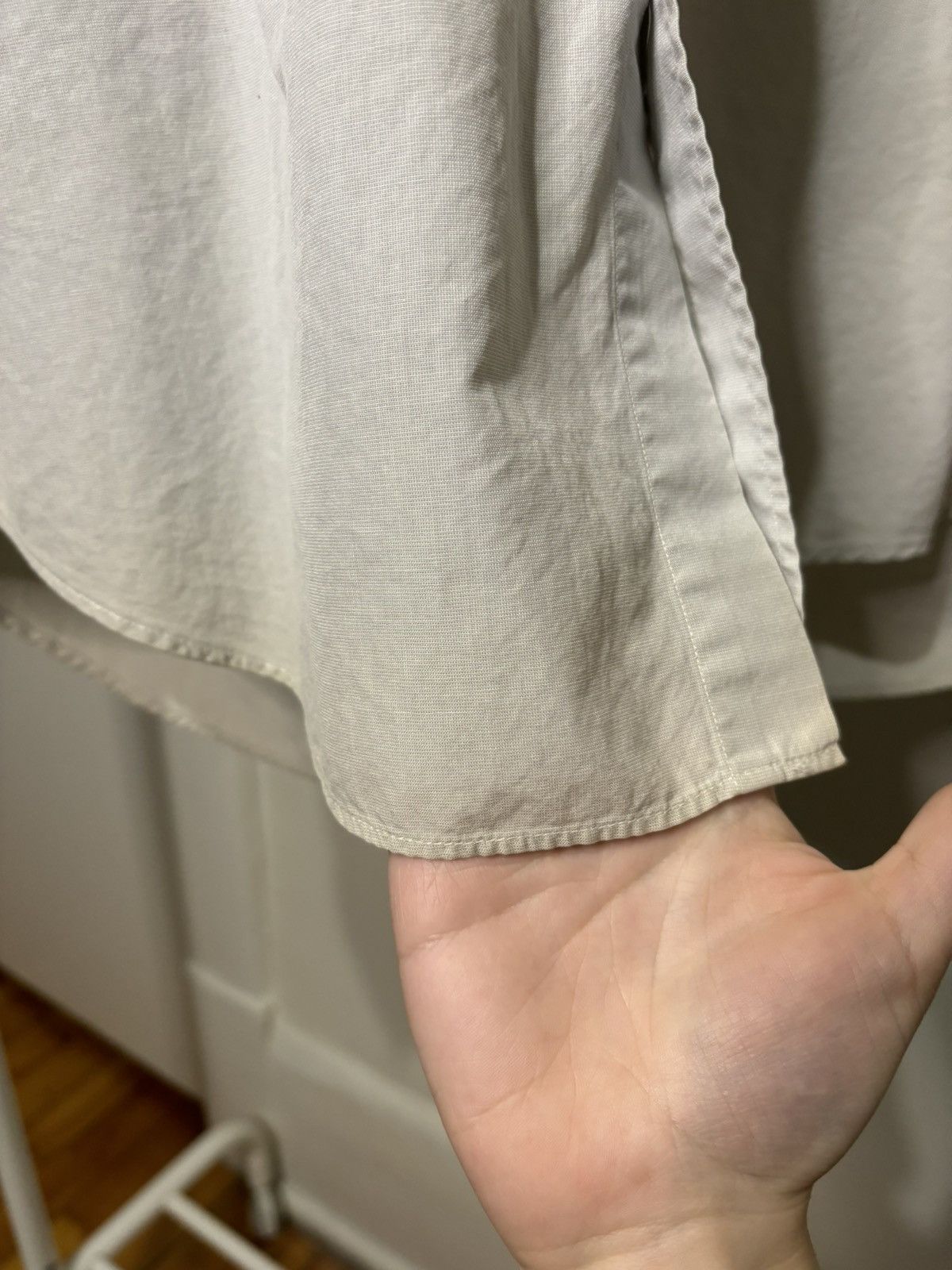 Figaret × Vintage Vintage 1950s Light Grey Worn Button-Up Dress Shirt Size US XL / EU 56 / 4 - 4 Thumbnail