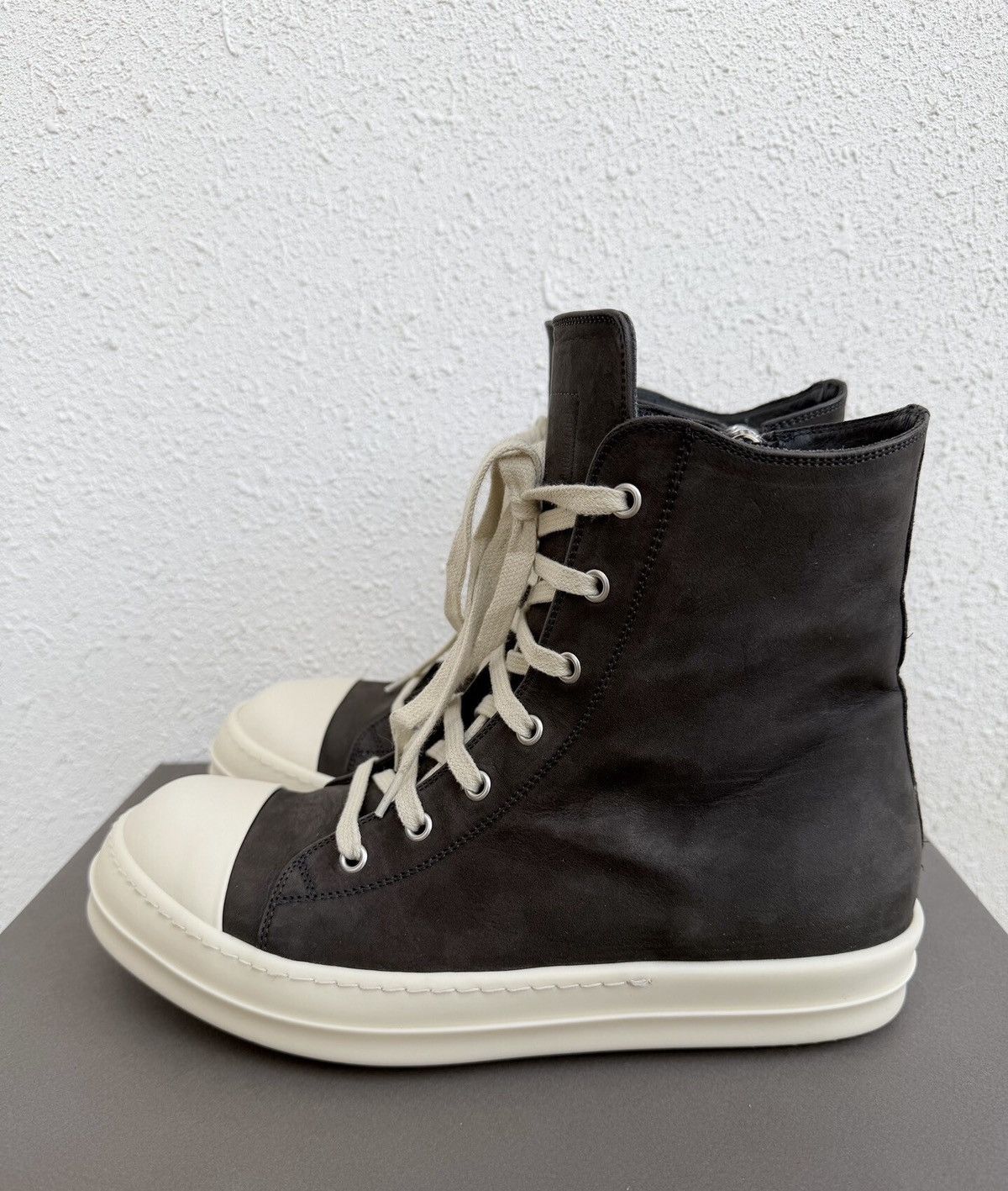 Rick Owens Rick Owens new high-top gray suede sneakers Size US 8 / EU 41 - 4 Thumbnail