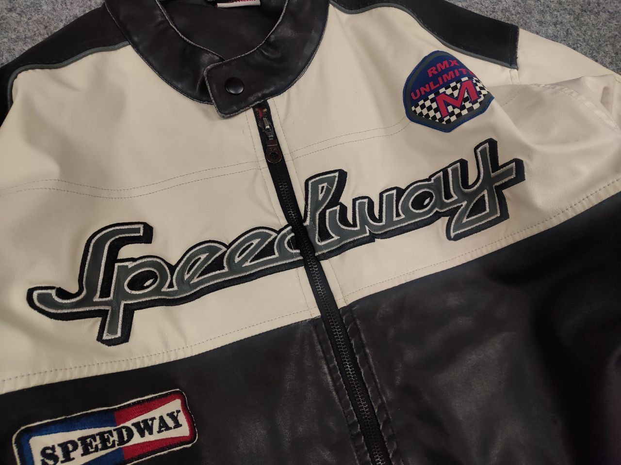 Vintage Vintage Speedway Monza Racing Moto Leather Style Jacket Size US XL / EU 56 / 4 - 8 Thumbnail