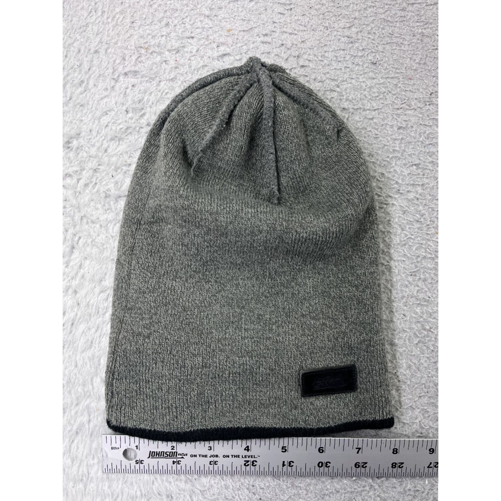 Levi's Levi's Beanie Adult One Size Gray Knit Embroidered Acrylic Ski Winter Snow Hat Cap Unisex Mens Womens Size ONE SIZE - 4 Thumbnail